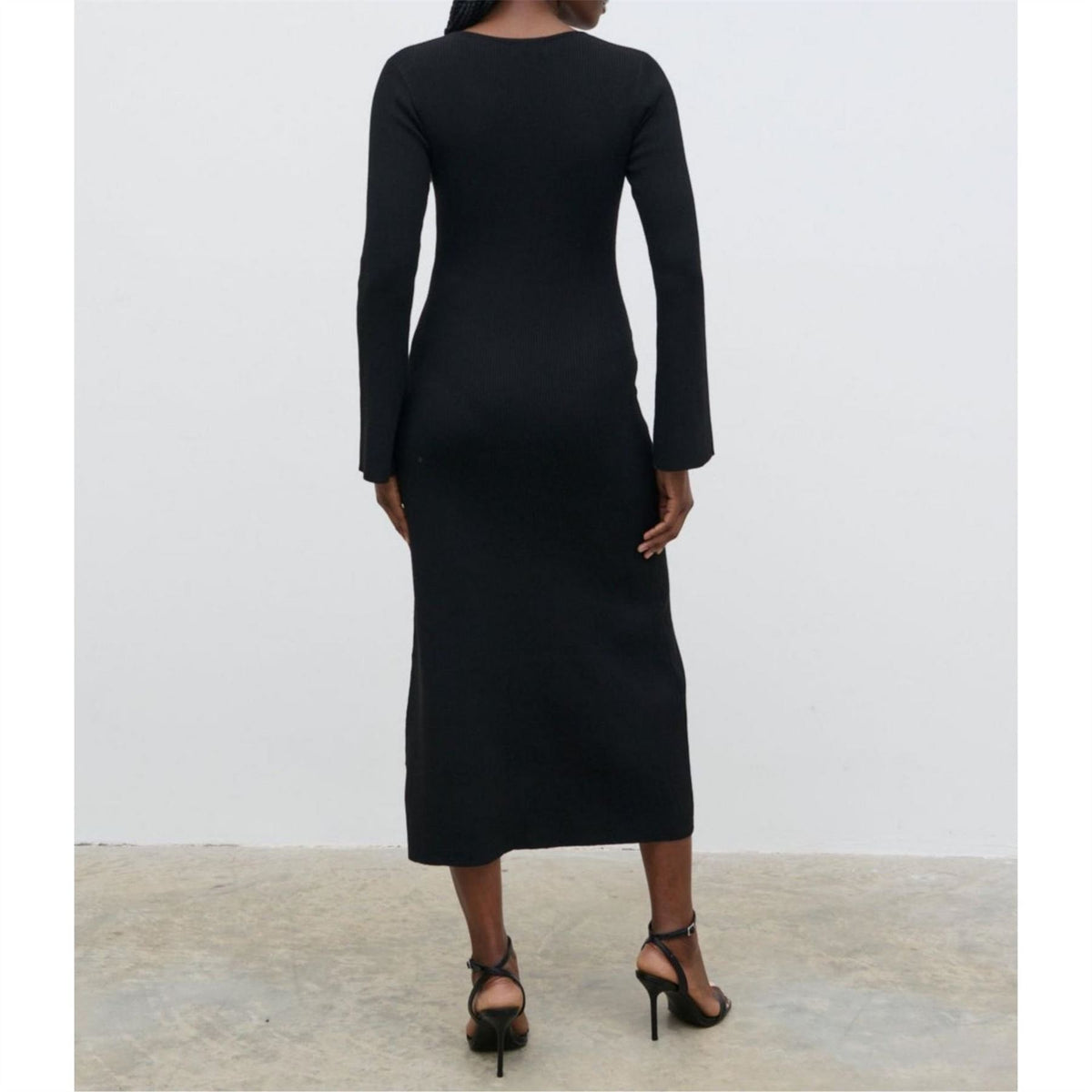 Pretty Lavish Zahra Cut Out Button Maxi Jumper Dress