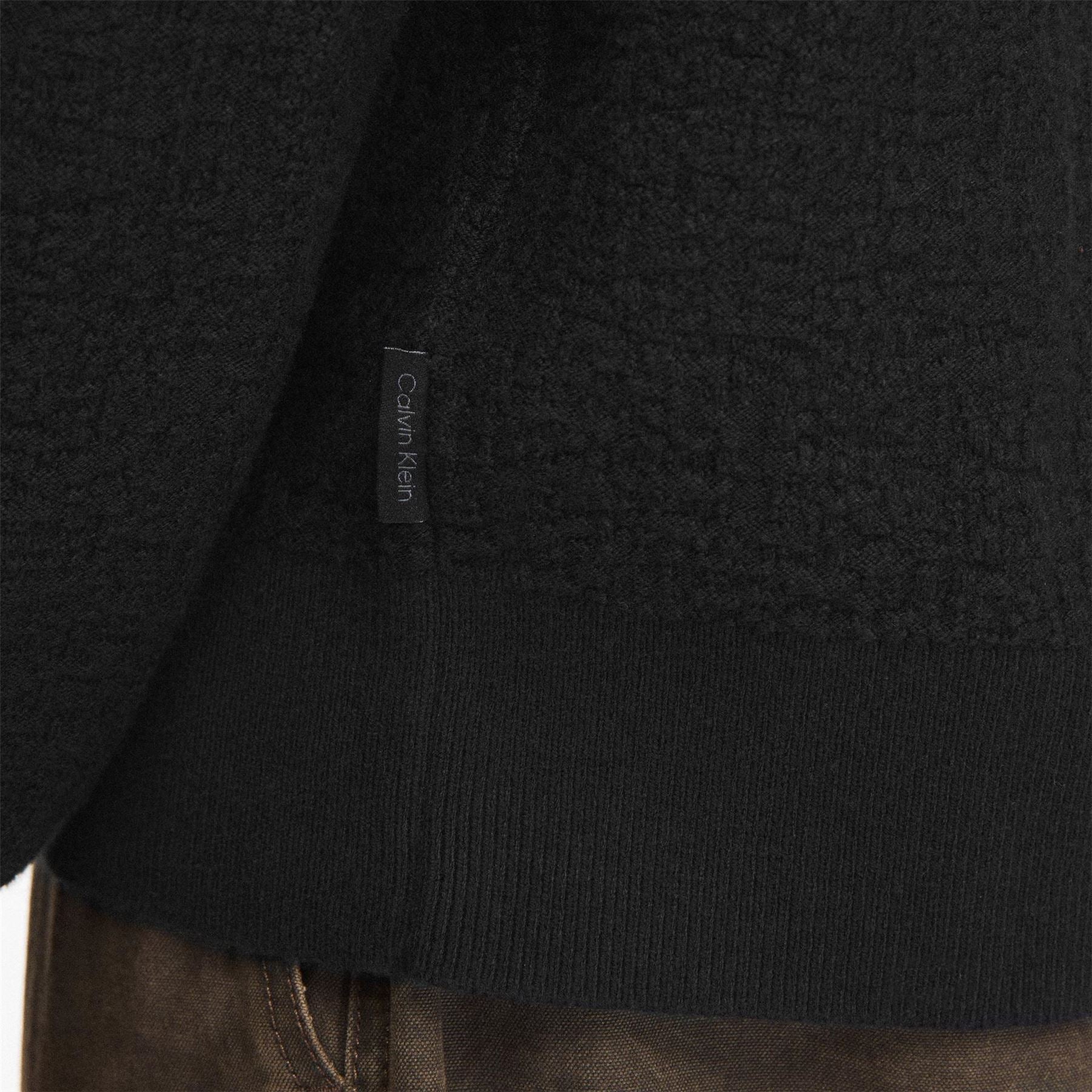 Calvin Klein Natural Texture Jacquard Crew Neck Jumper