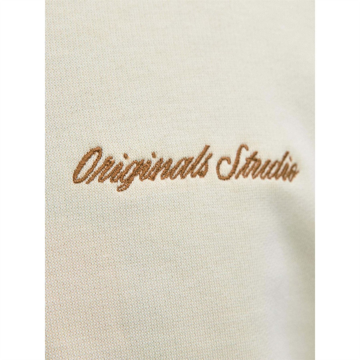 Jack and Jones Jornorrebro Embroidered Cotton Quarter Zip Sweatshirt