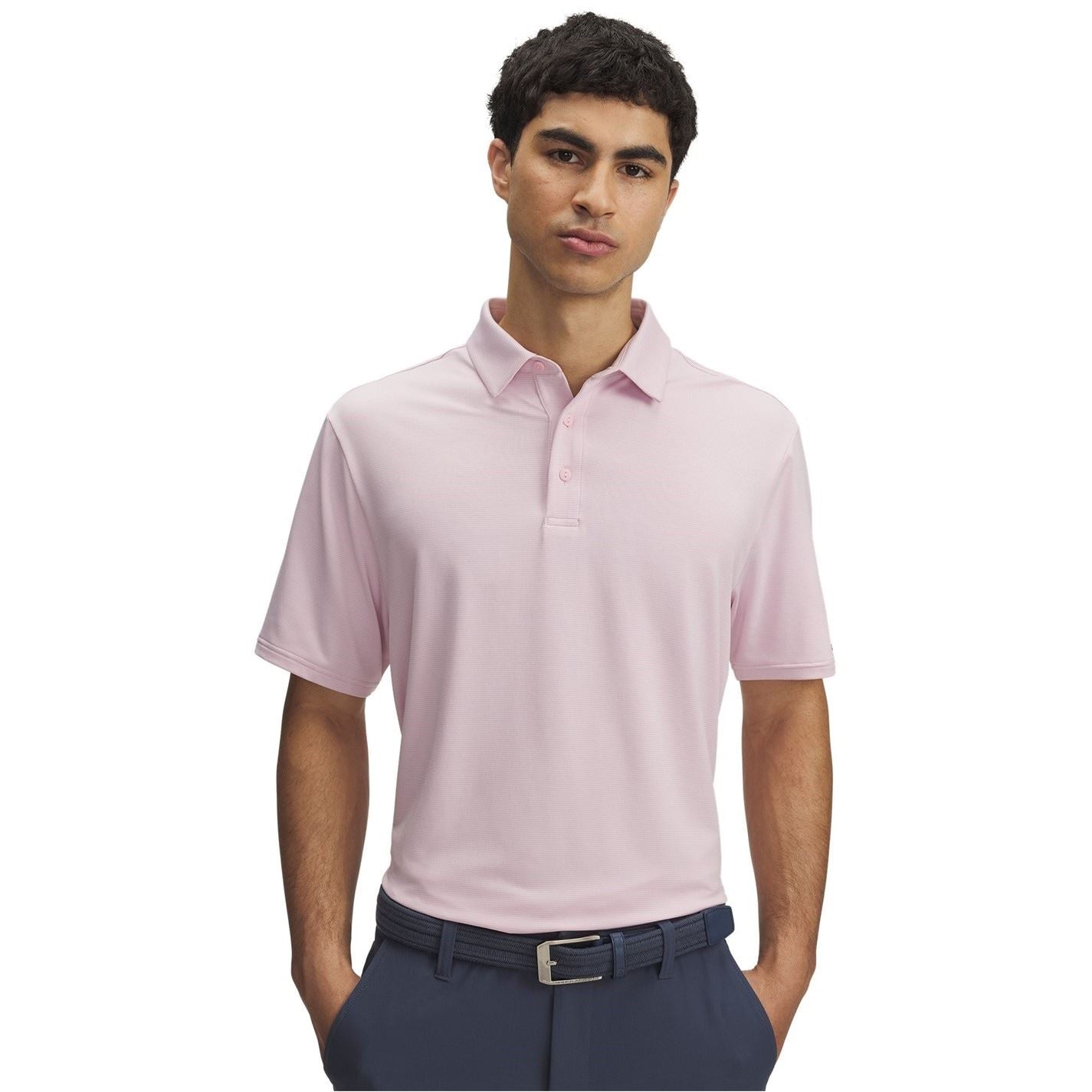 Under Armour Striped Collared Short Sleeve Polo Shirt