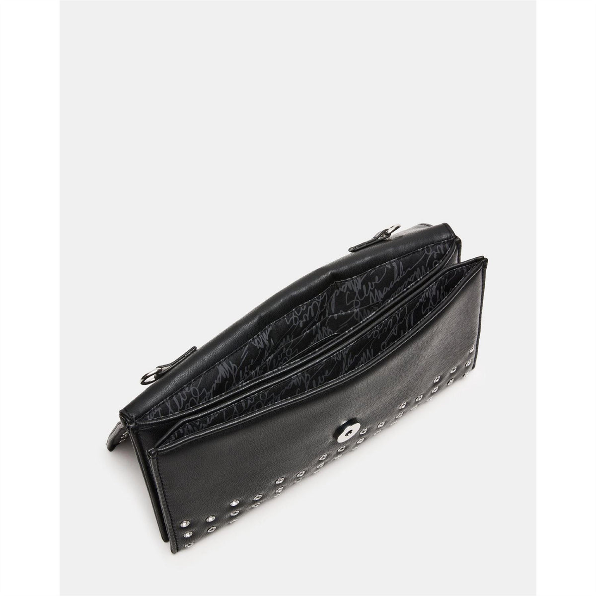 Steve Madden Novelty Patterned Rectangle Clutch with Chain