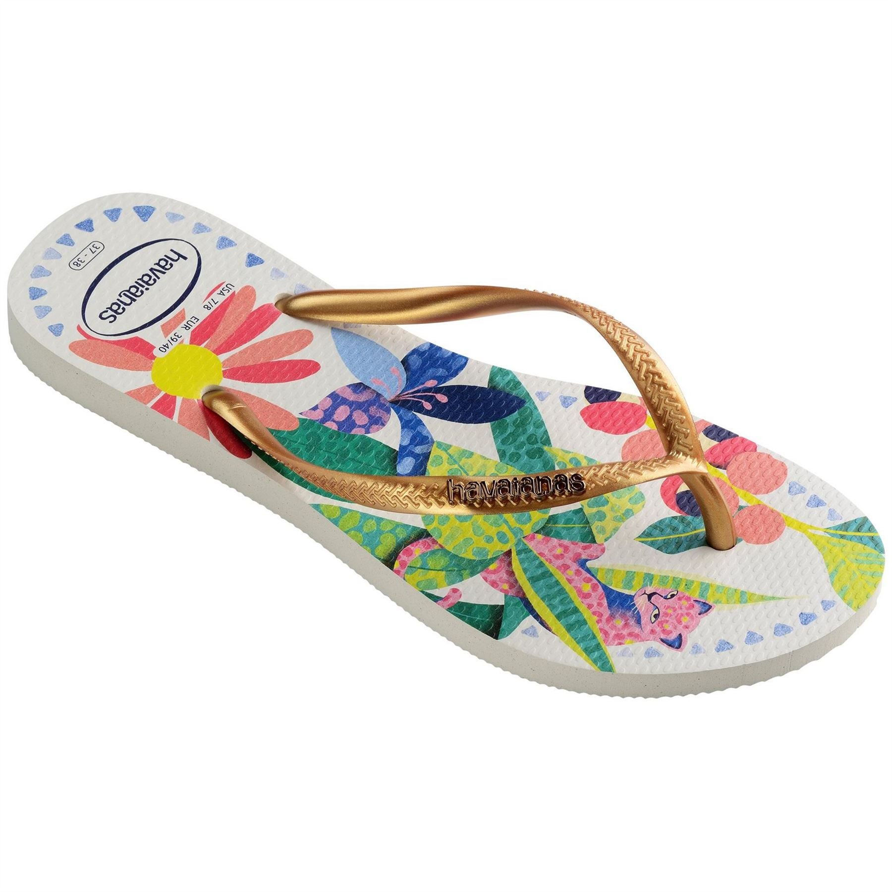 Havaianas Womens Hav. Slim Tropical Salmon 35 36 Flip Flops