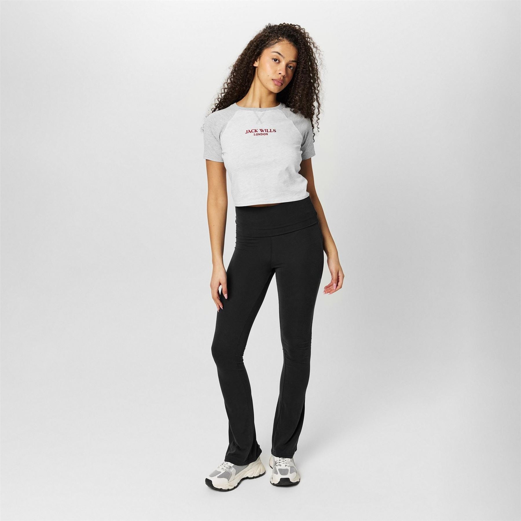 Jack Wills Cropped Oversize Fit Lettering T-Shirt