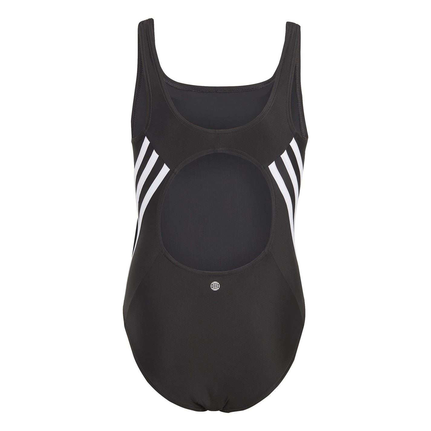 adidas Three Stripe Swimsuit Junior Girls