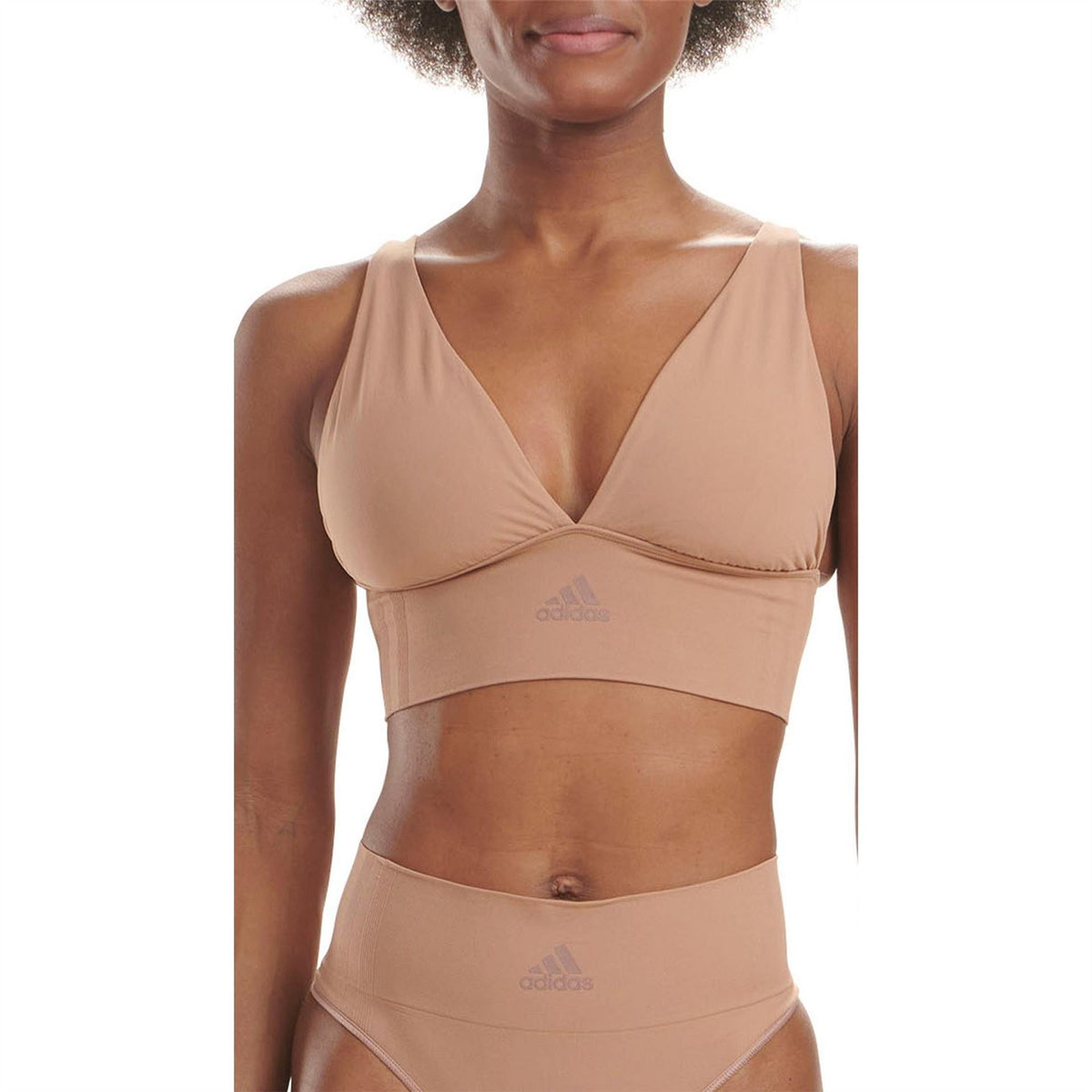adidas Active Seamless Micro Stretch Long Line Plunge Bra