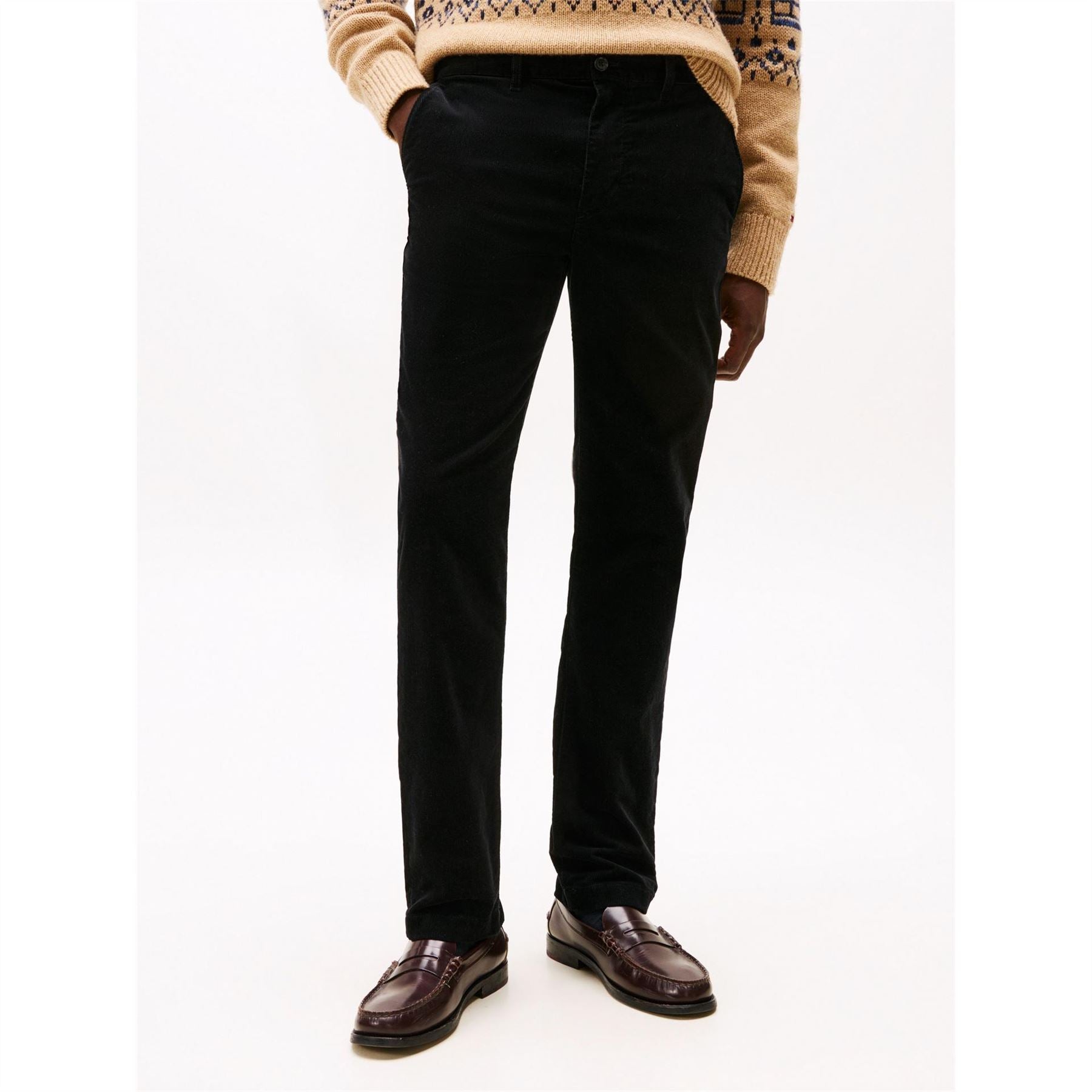 Tommy Hilfiger Denton Solid Patterned Straight Chinos
