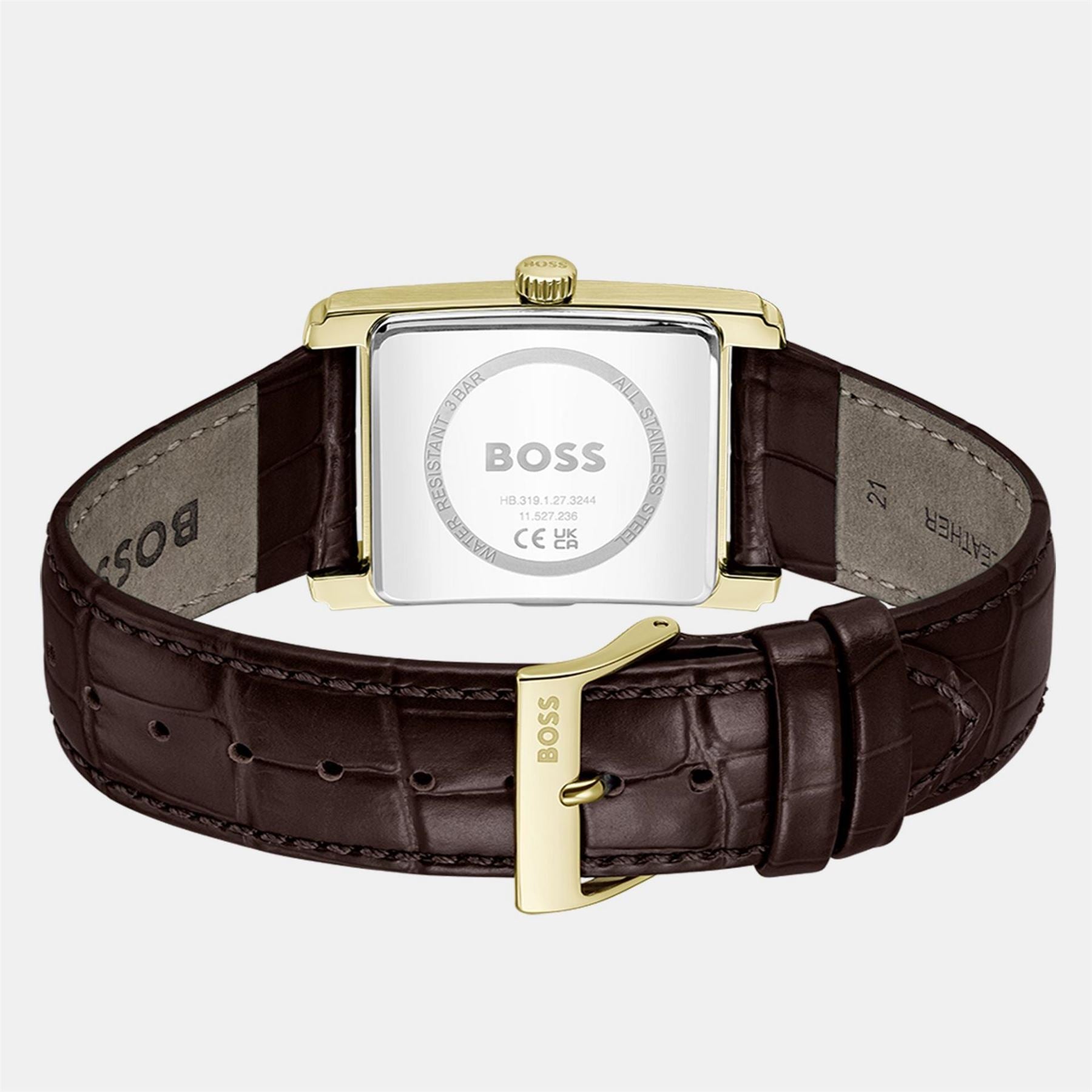 Boss Principle Dress Watch With Leather Strap
