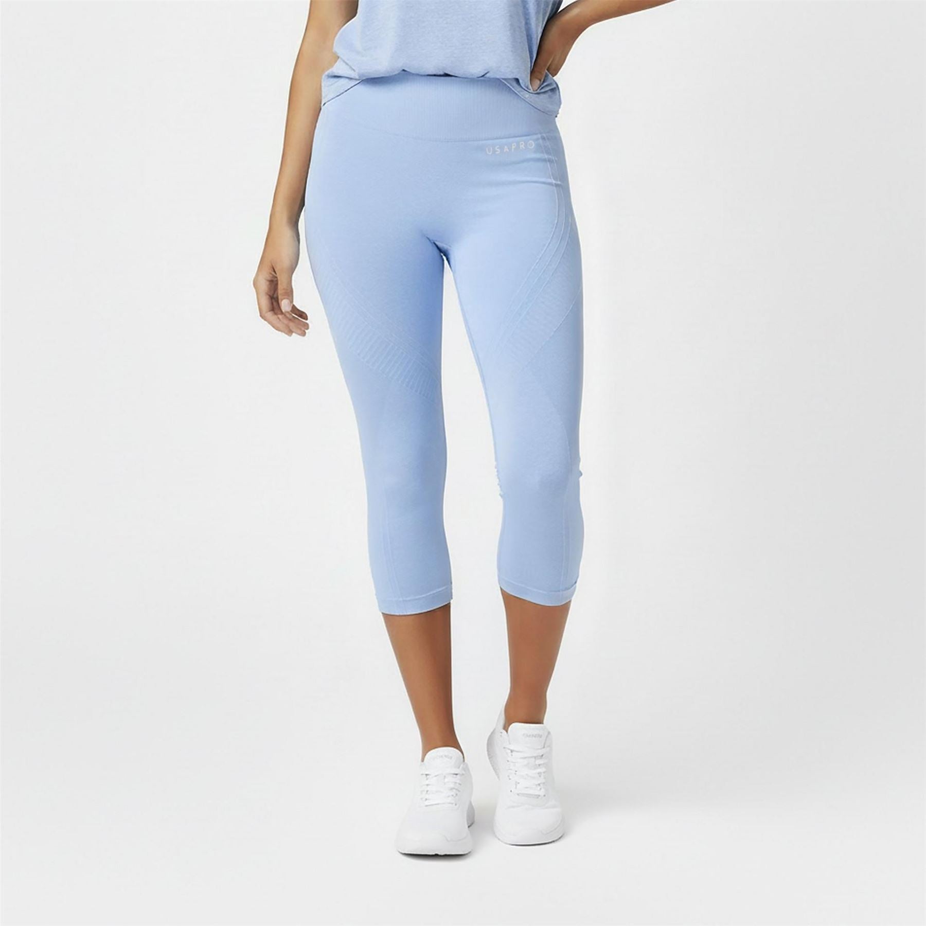 USA Pro Pro Seamless Capri Cropped Leggings Womens