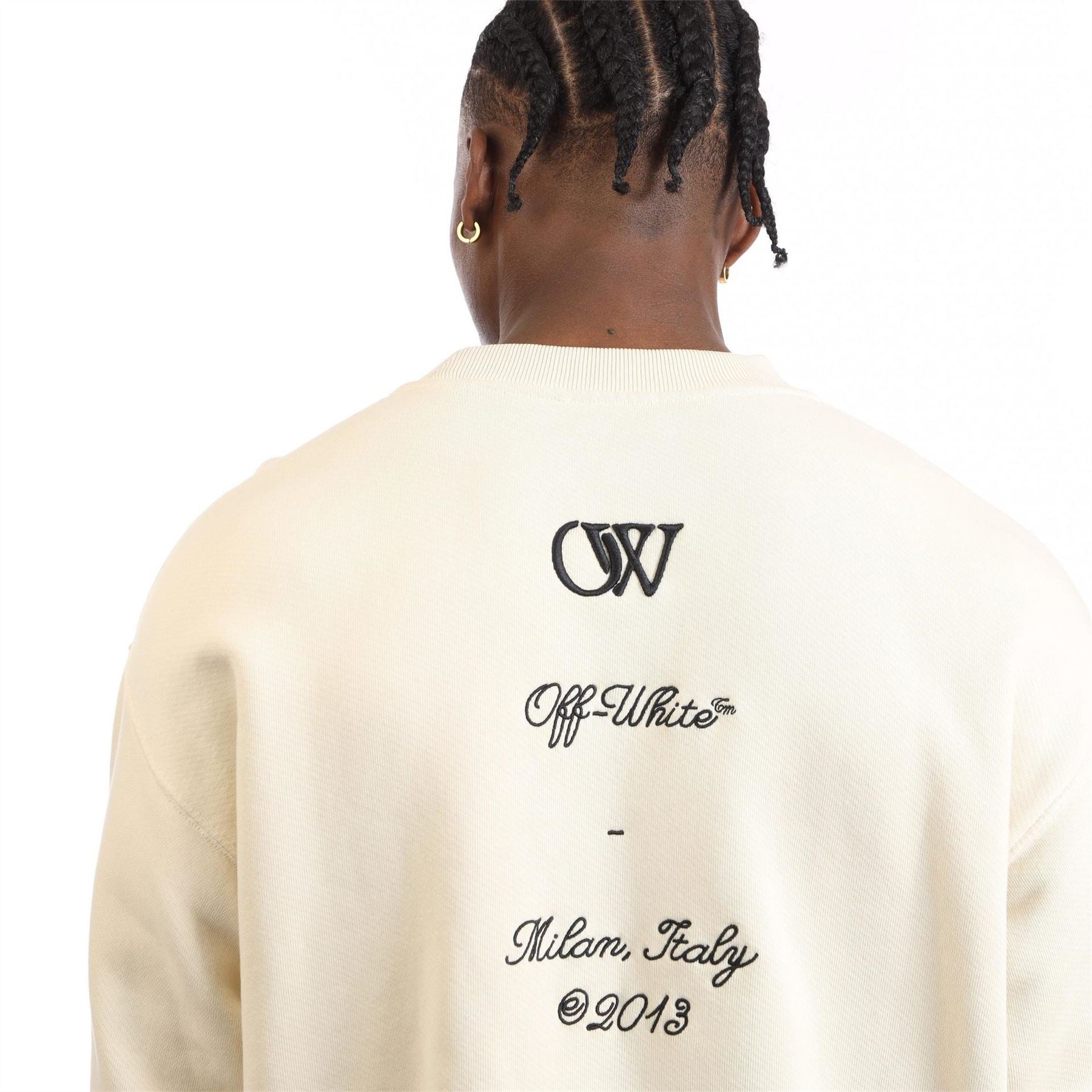 Off White Logo Skate Crewneck Sweatshirt