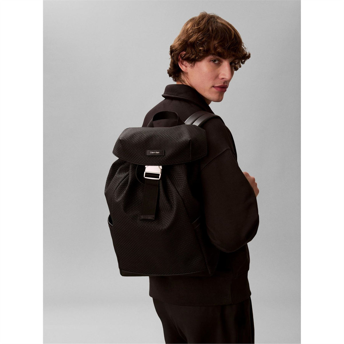 Calvin Klein Woven Flap Backpack