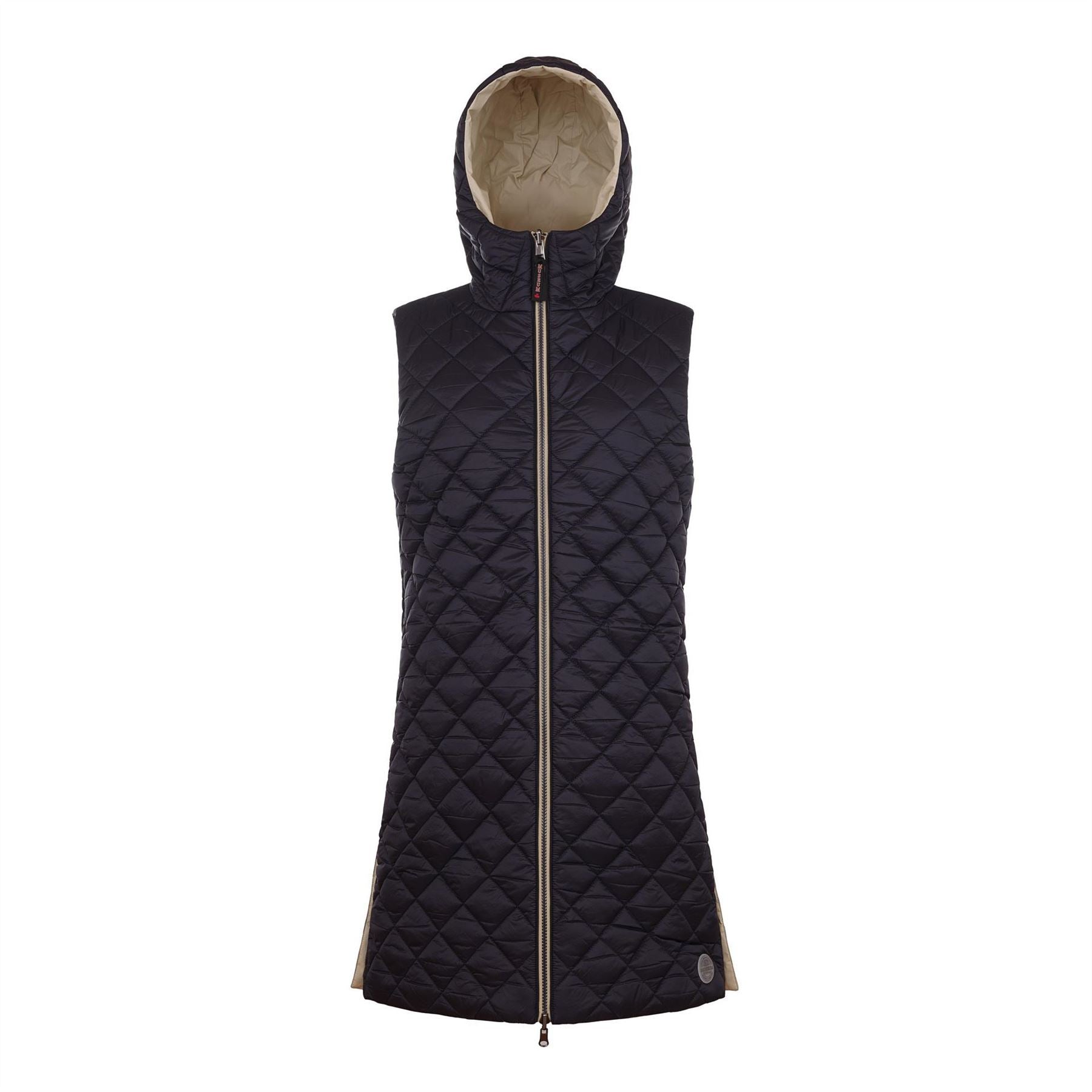 Museum L Hooded Solid Patterned Gilet