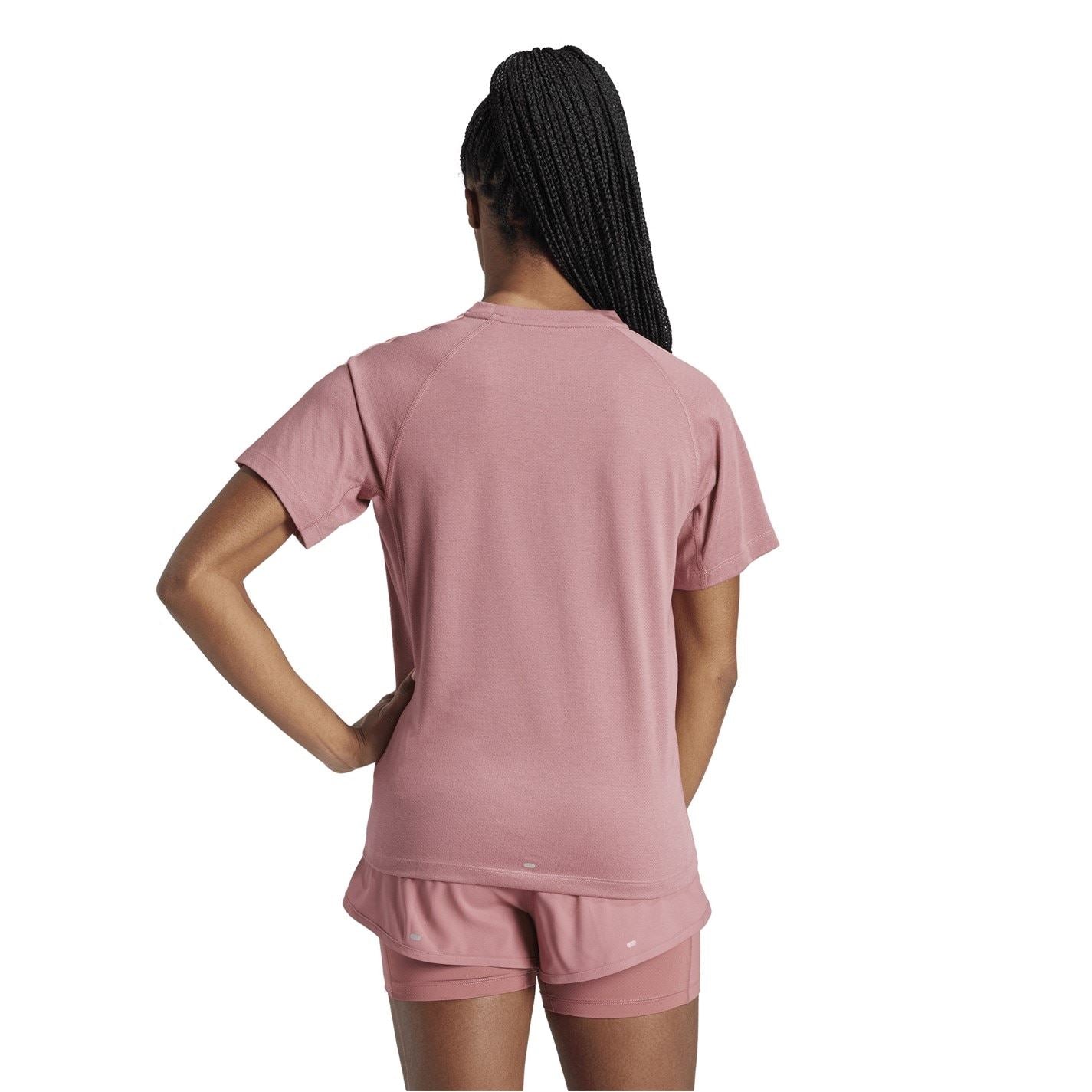 adidas Womens Own The Run Three Stripe T-Shirt