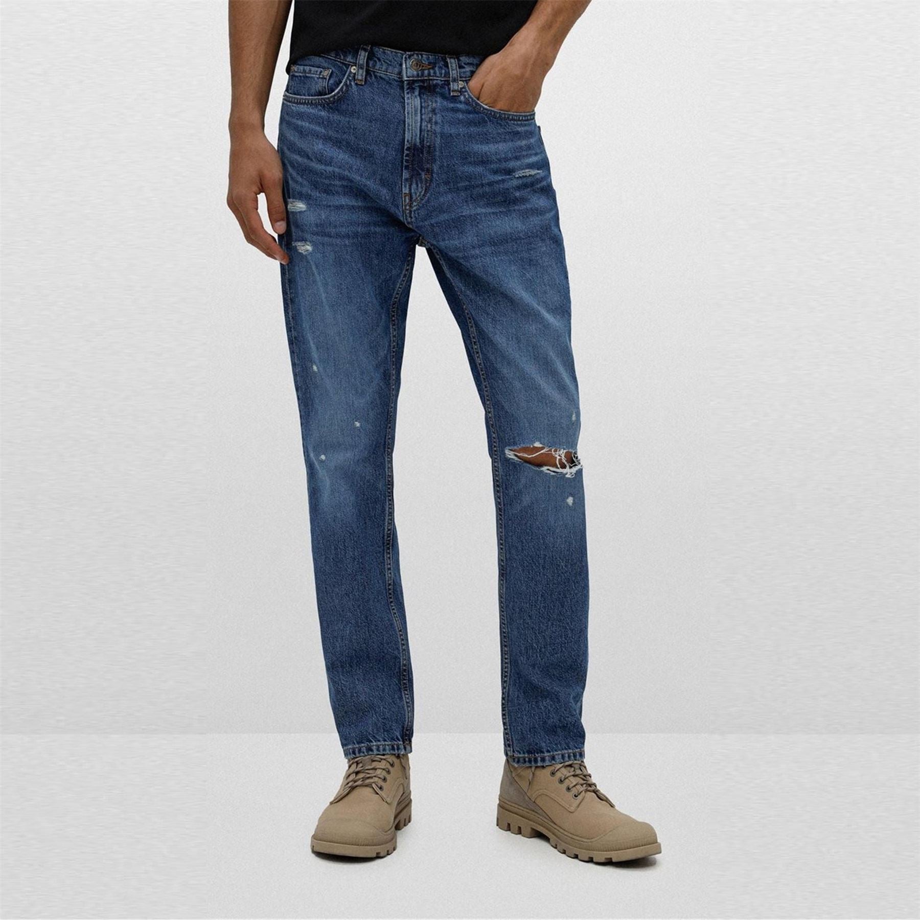 Hugo Distressed Slim Fit Jeans