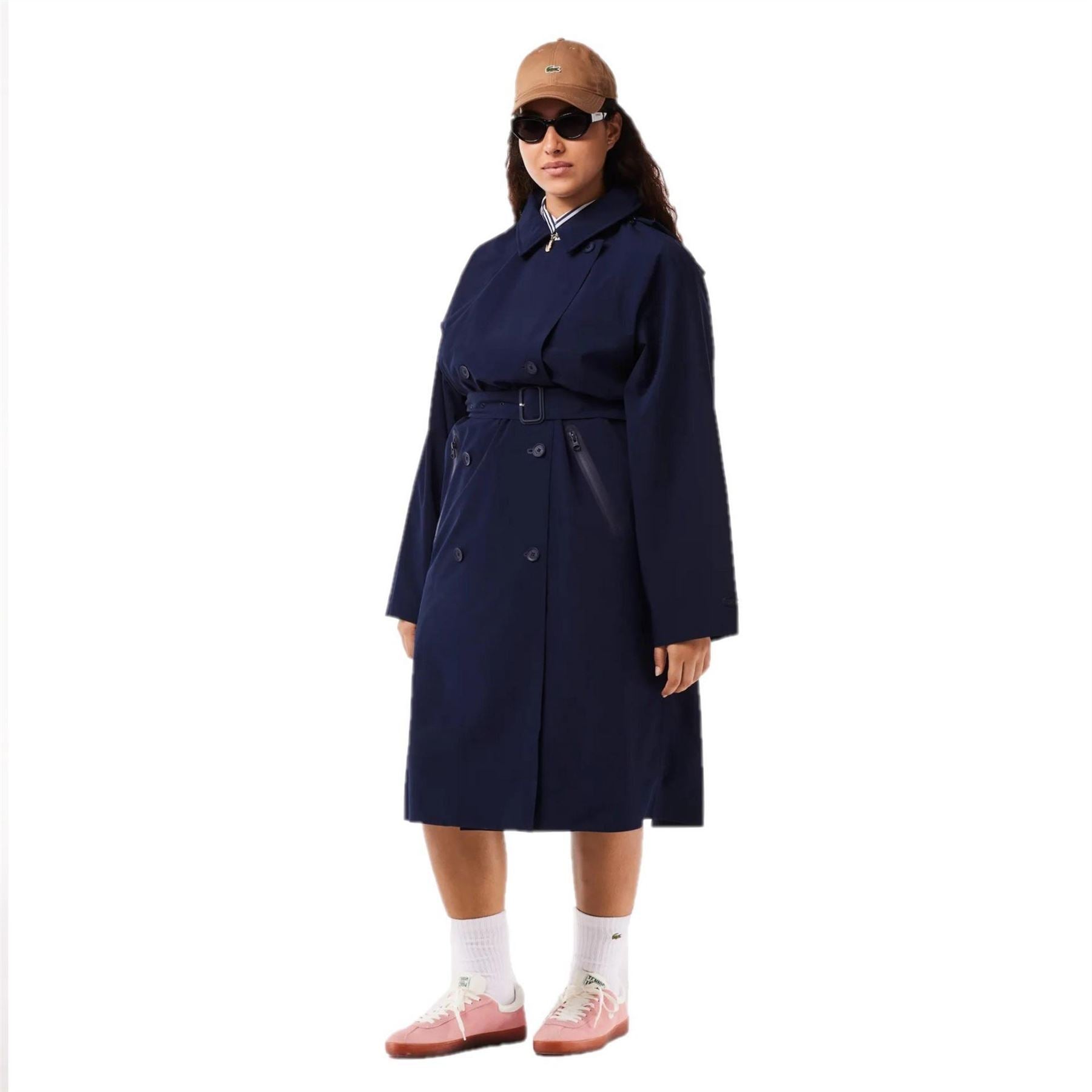 Lacoste  Weather Resistant Belted Trench Coat