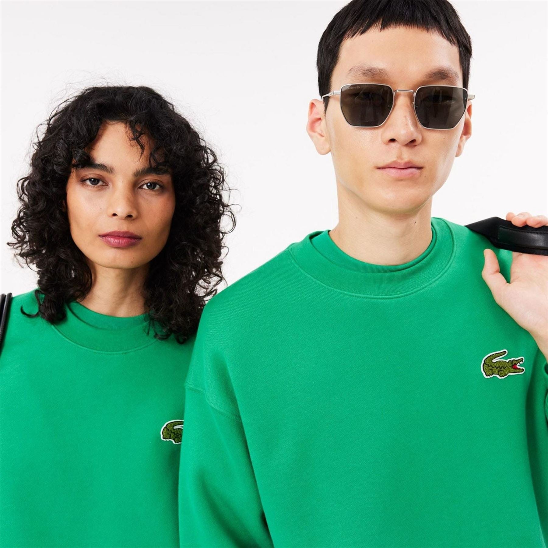 Lacoste Fit Badge Accent Fleece Sweatshirt