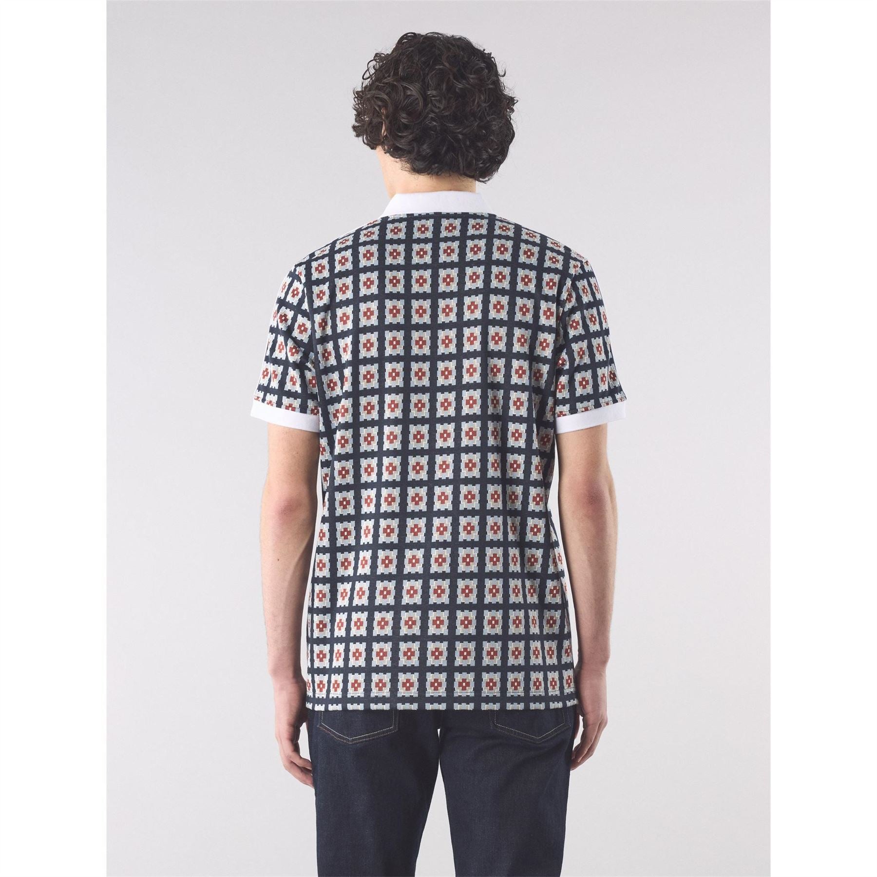 Pretty Green Pg Timperley Geo Short Sleeve Polo Shirt