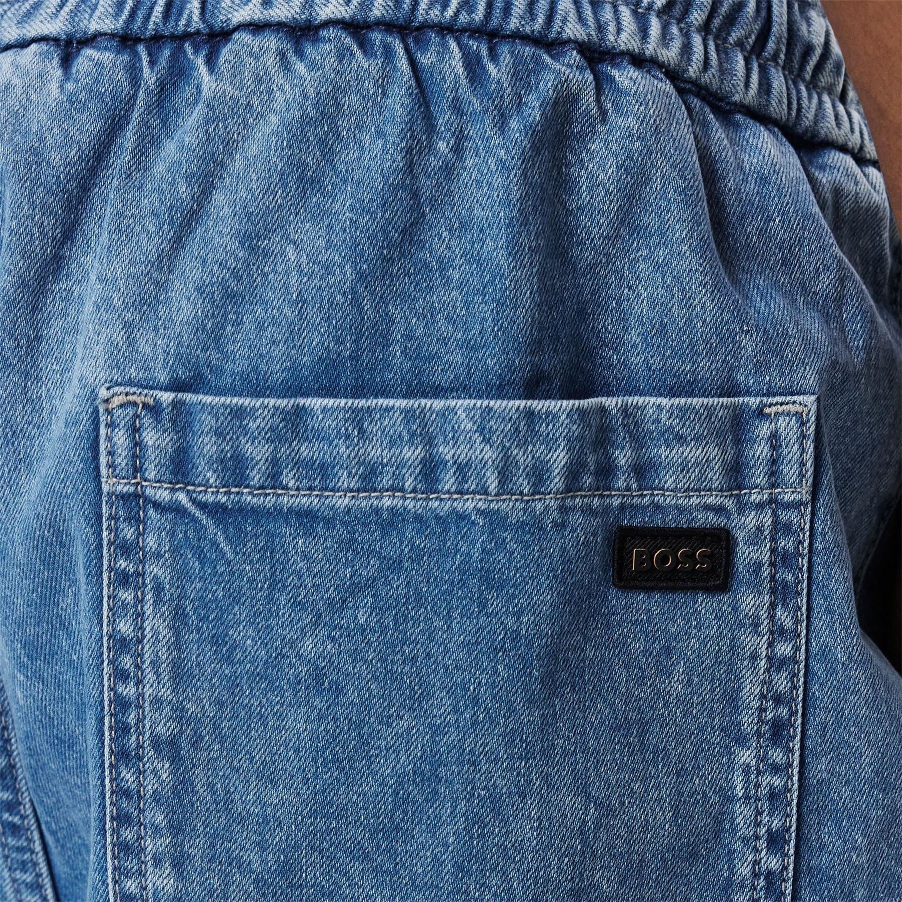 Boss Denim Bermuda Shorts with Metal Drawcord