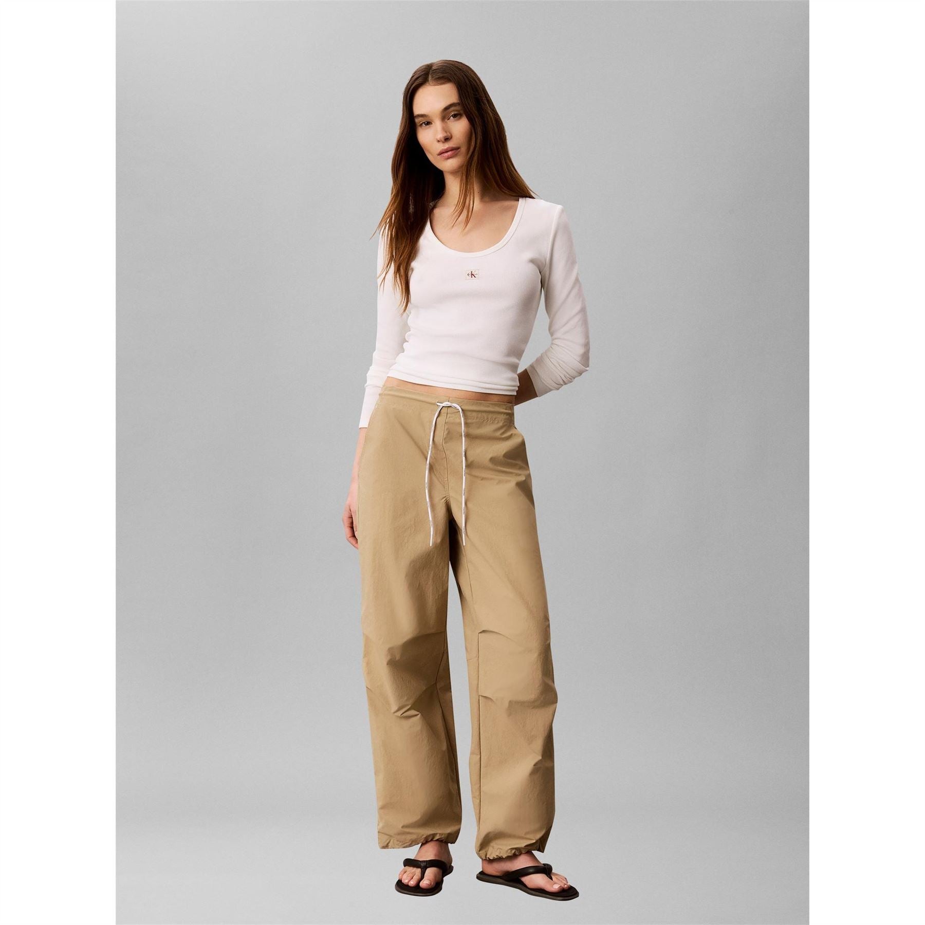 Calvin Klein Jeans Wvn Ls Rib Ld64