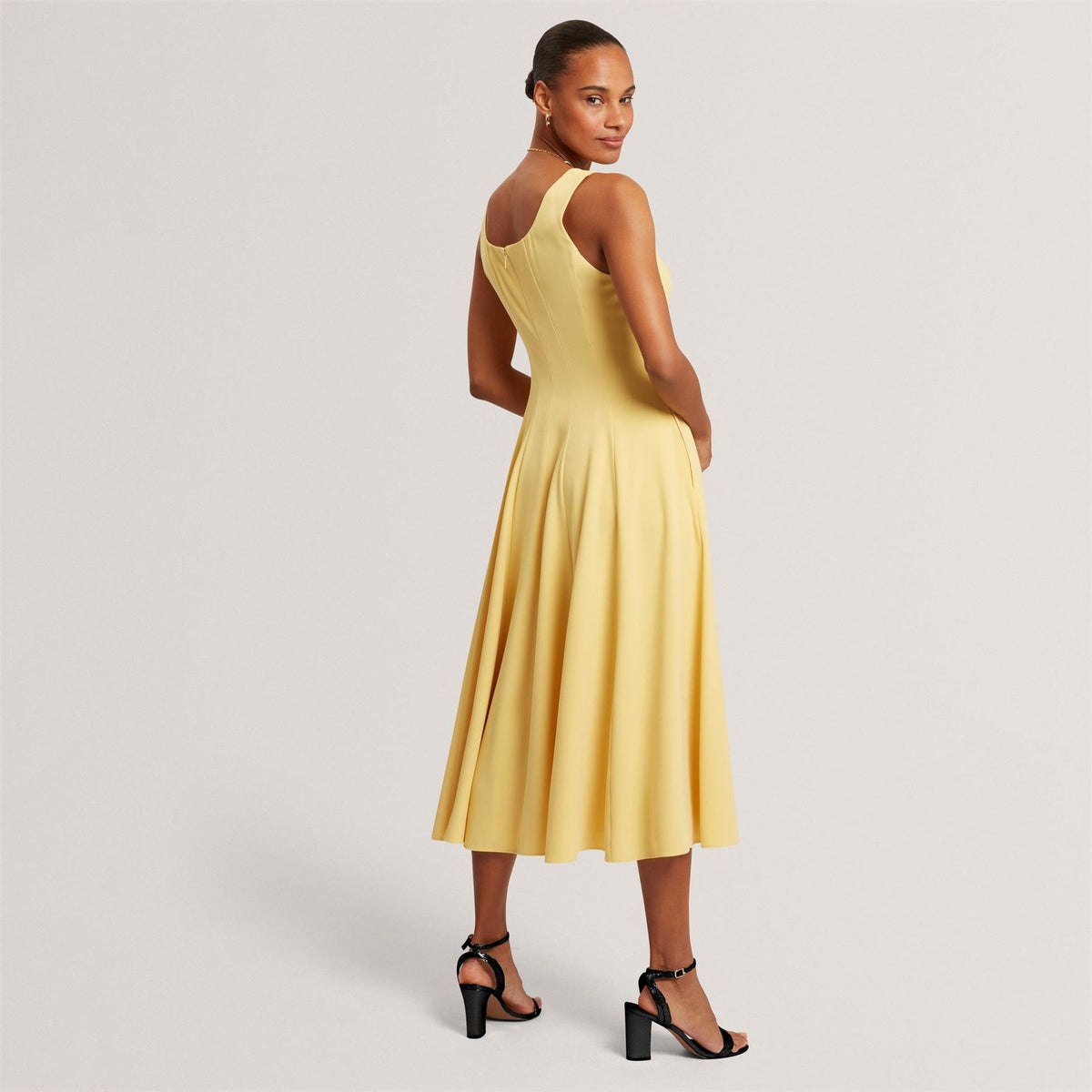 Ted Baker Baker Panelled Scoop Neck Sleeveless Midi Dress