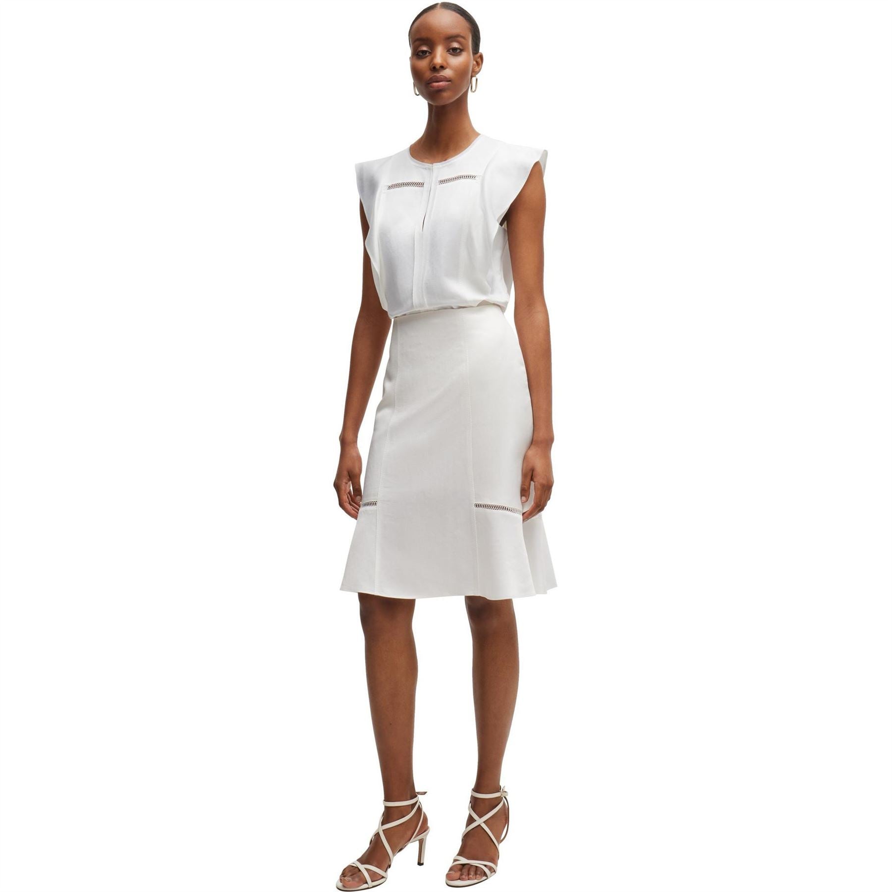 Boss Keyhole Neck Regular Fit Blouse