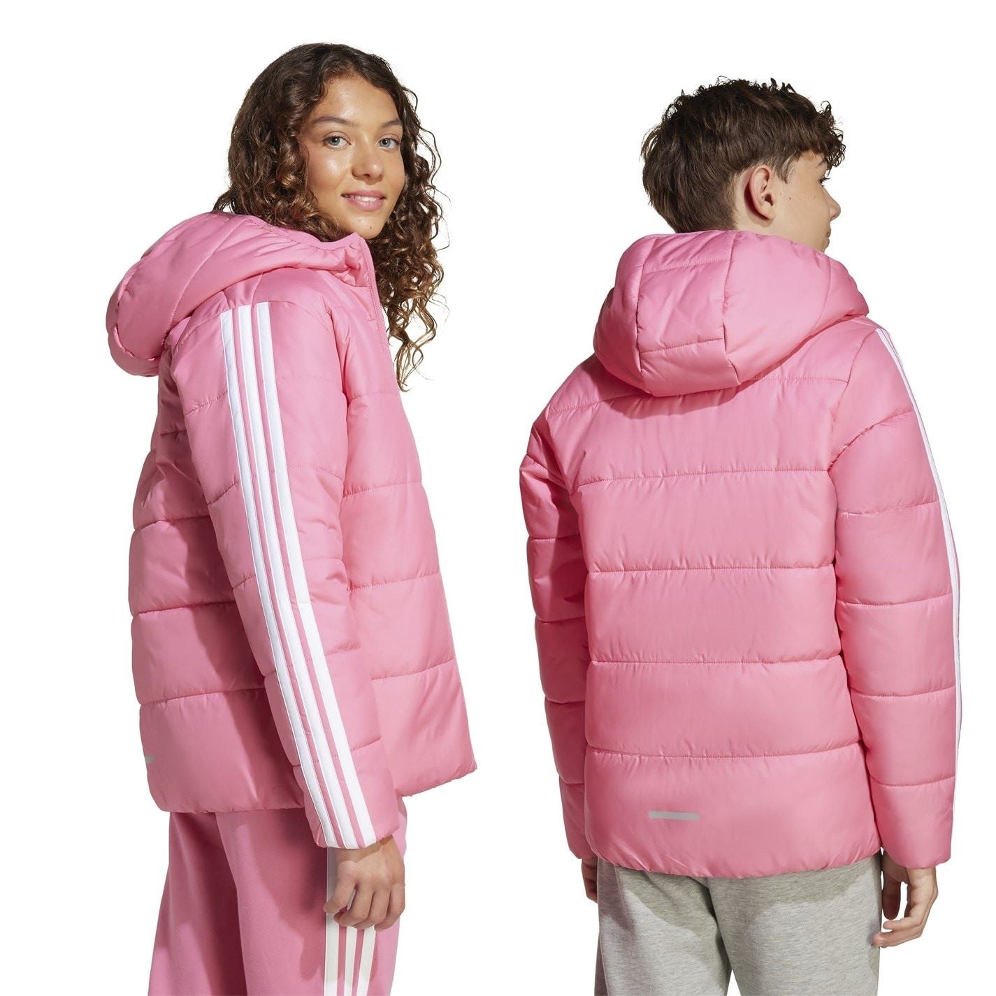 adidas Kids Essentials 3S Hooded Long Sleeve Puffer Jacket