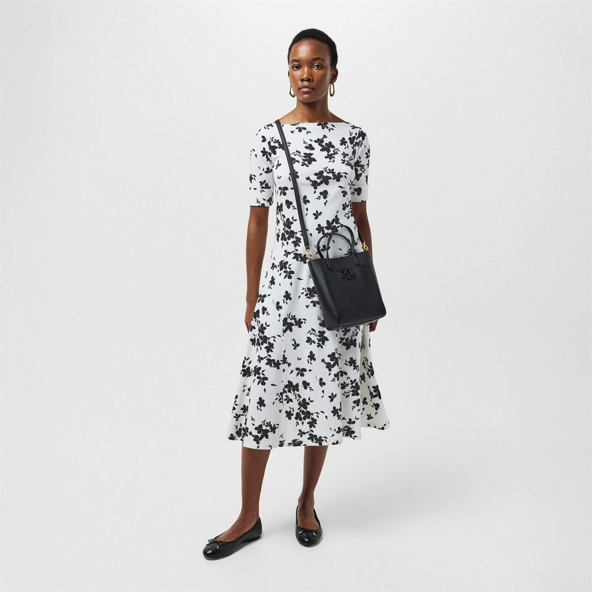 Lauren by Ralph Lauren Munzie Boat Neck Midi T-Shirt Dress