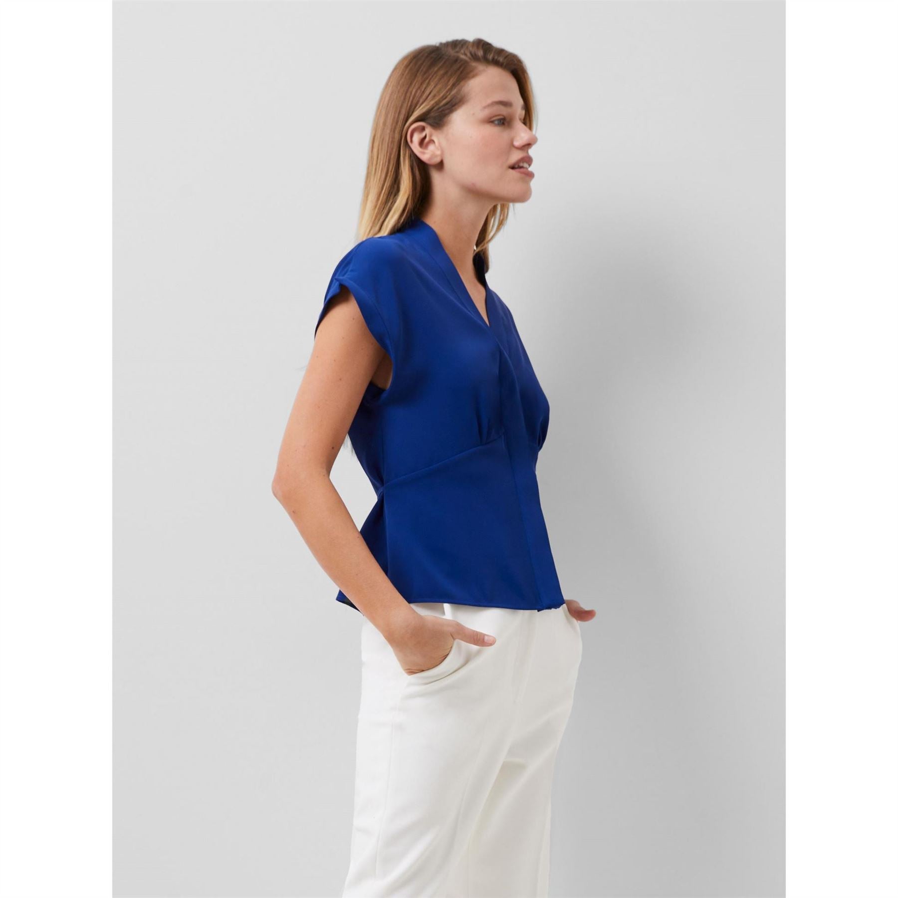 French Connection Short Sleeve Regular Fit Blouse