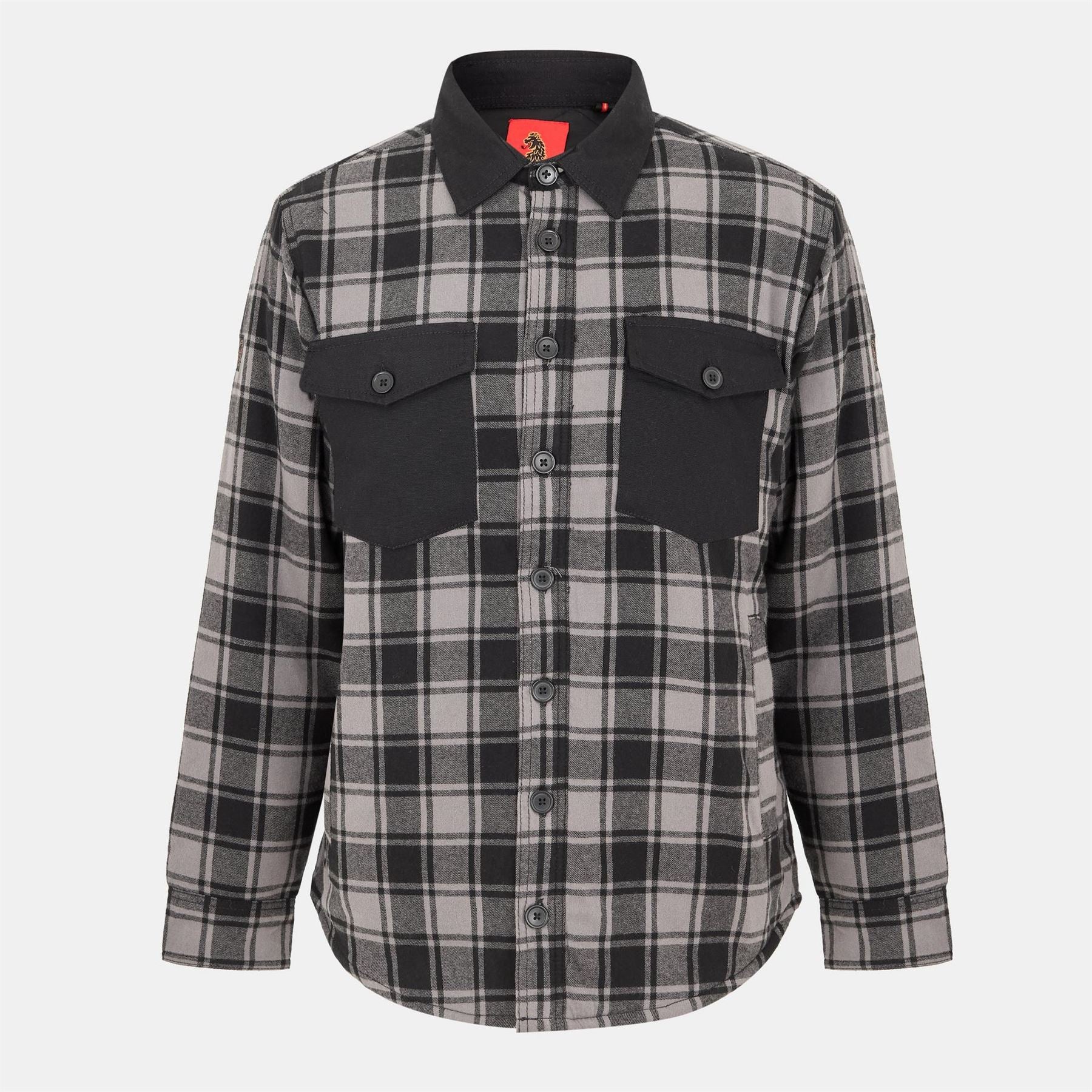 Luke Valley Plaid Patterned Overshirt with Chest Pocket