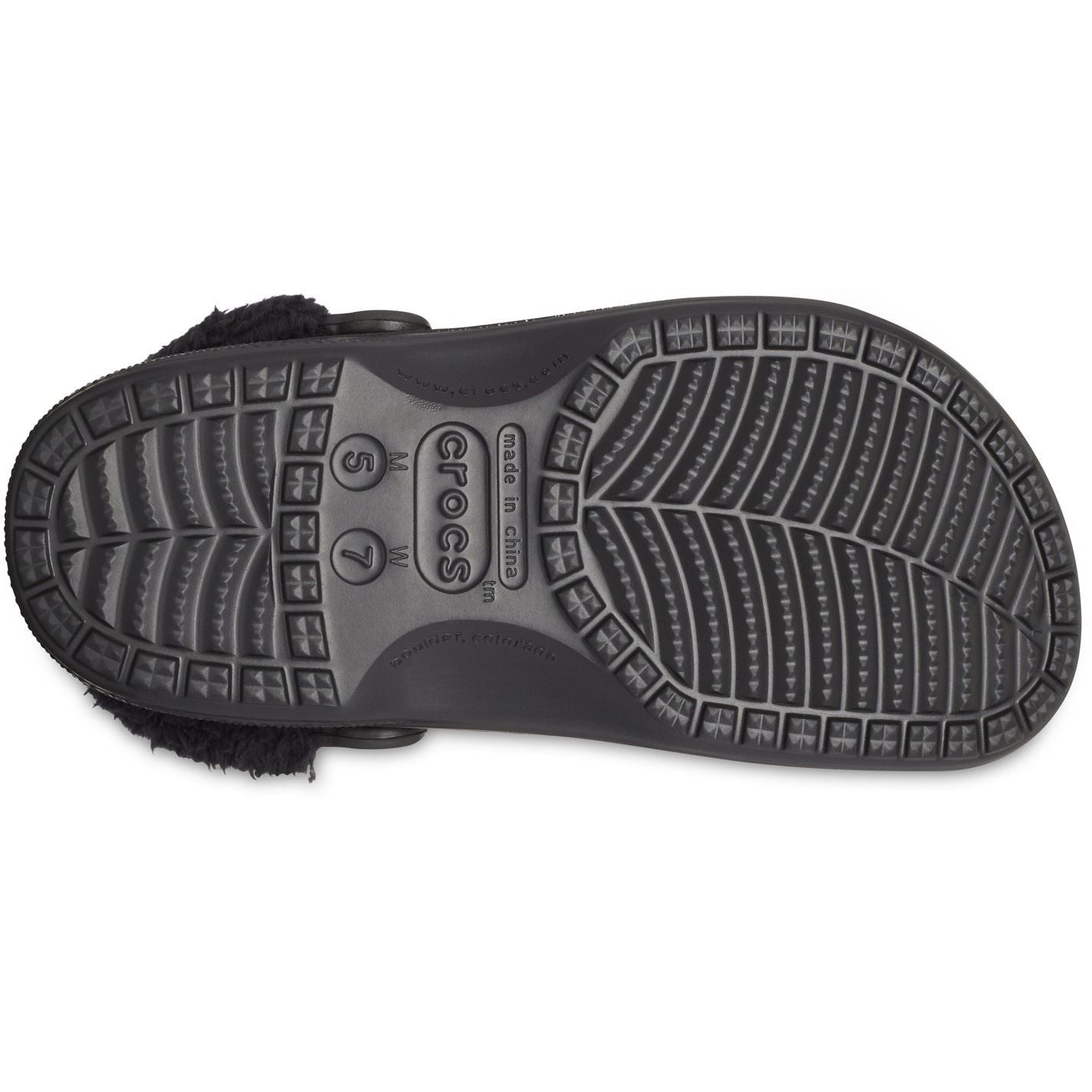 Crocs Baya Lined Fuzz Strap Closed Toe Clogs