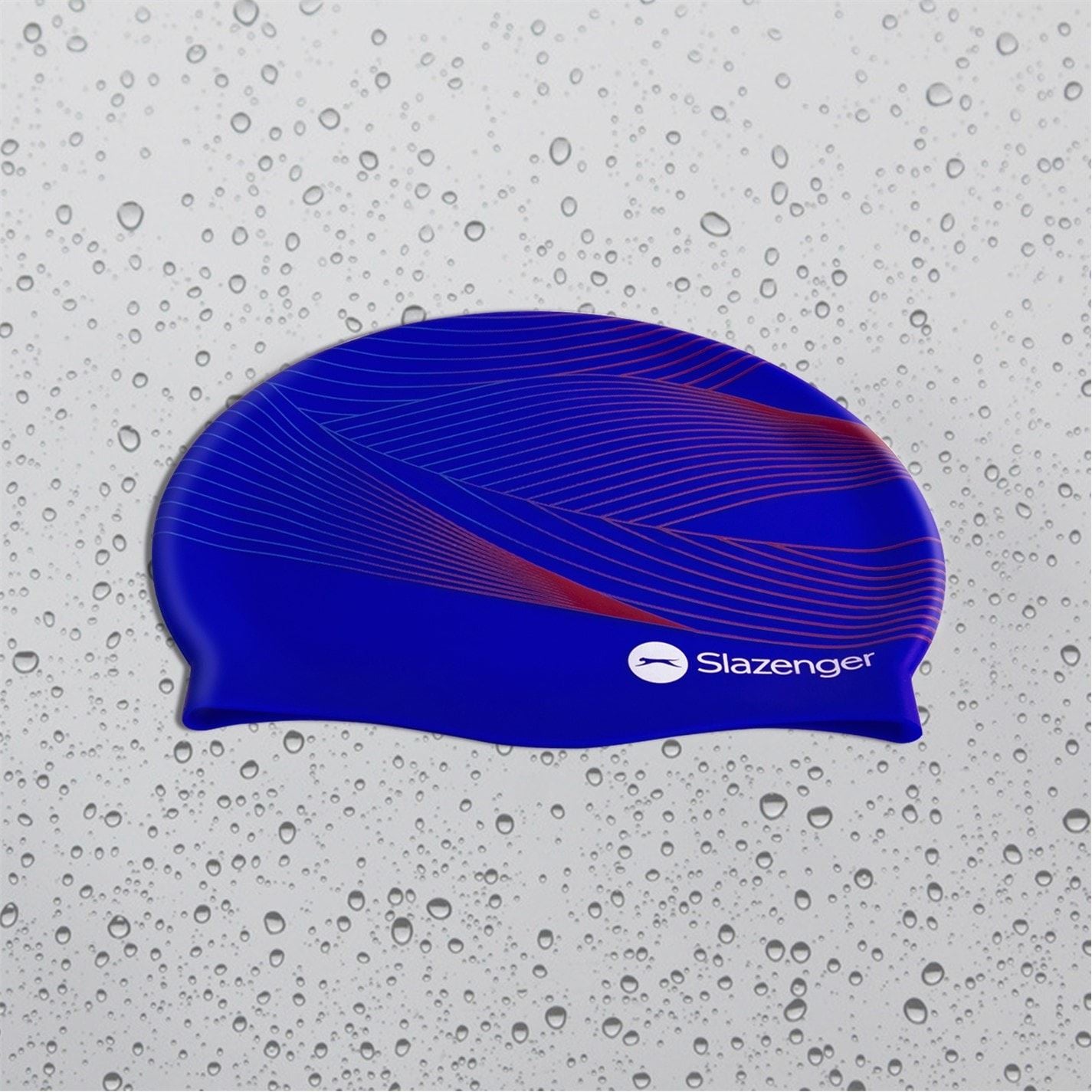 Slazenger Print Silicone Swimming Cap Adults