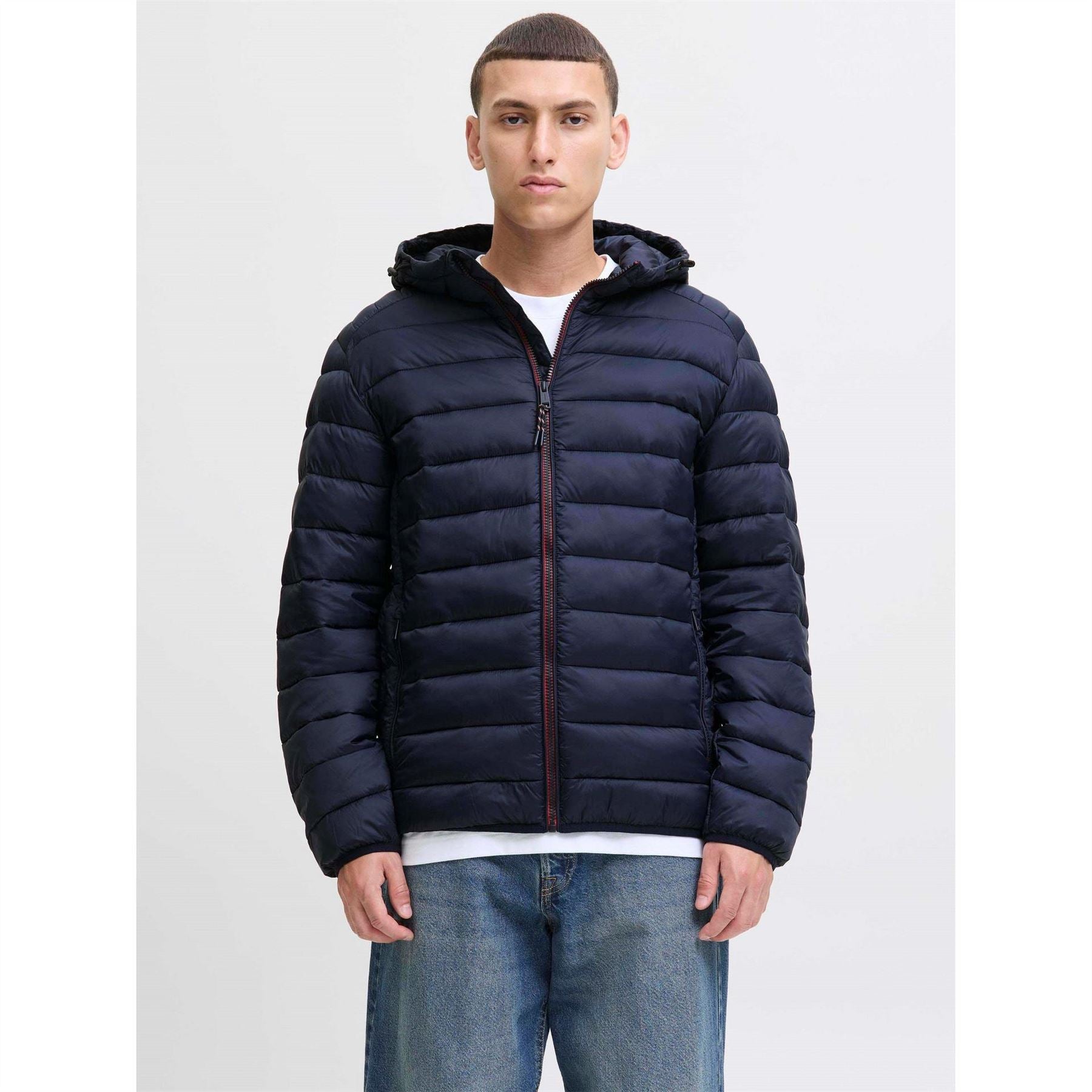 Jack and Jones Mens Bradley Hooded Puffer