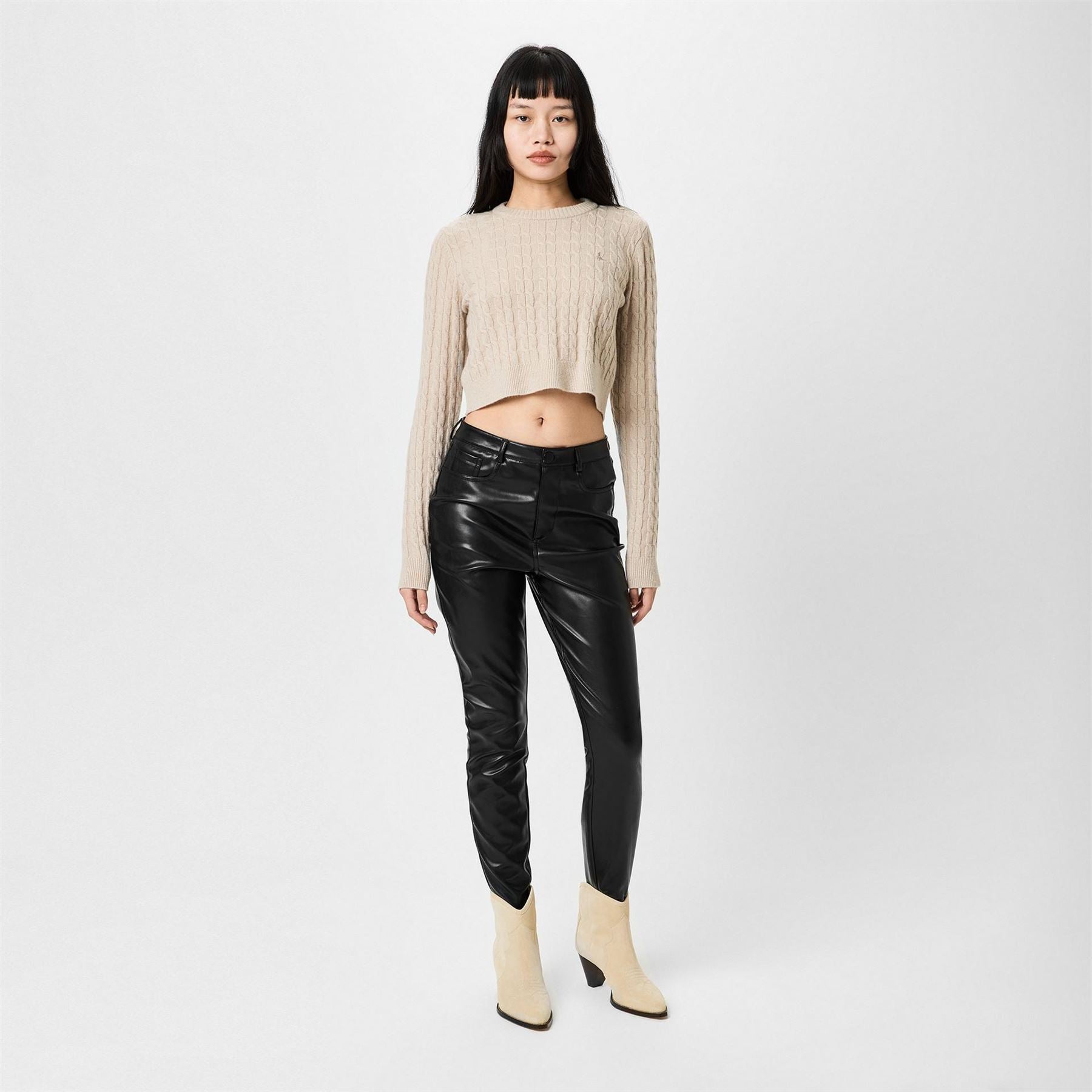 Jack Wills Jw Cropped Tinsbury Crew Neck Jumper
