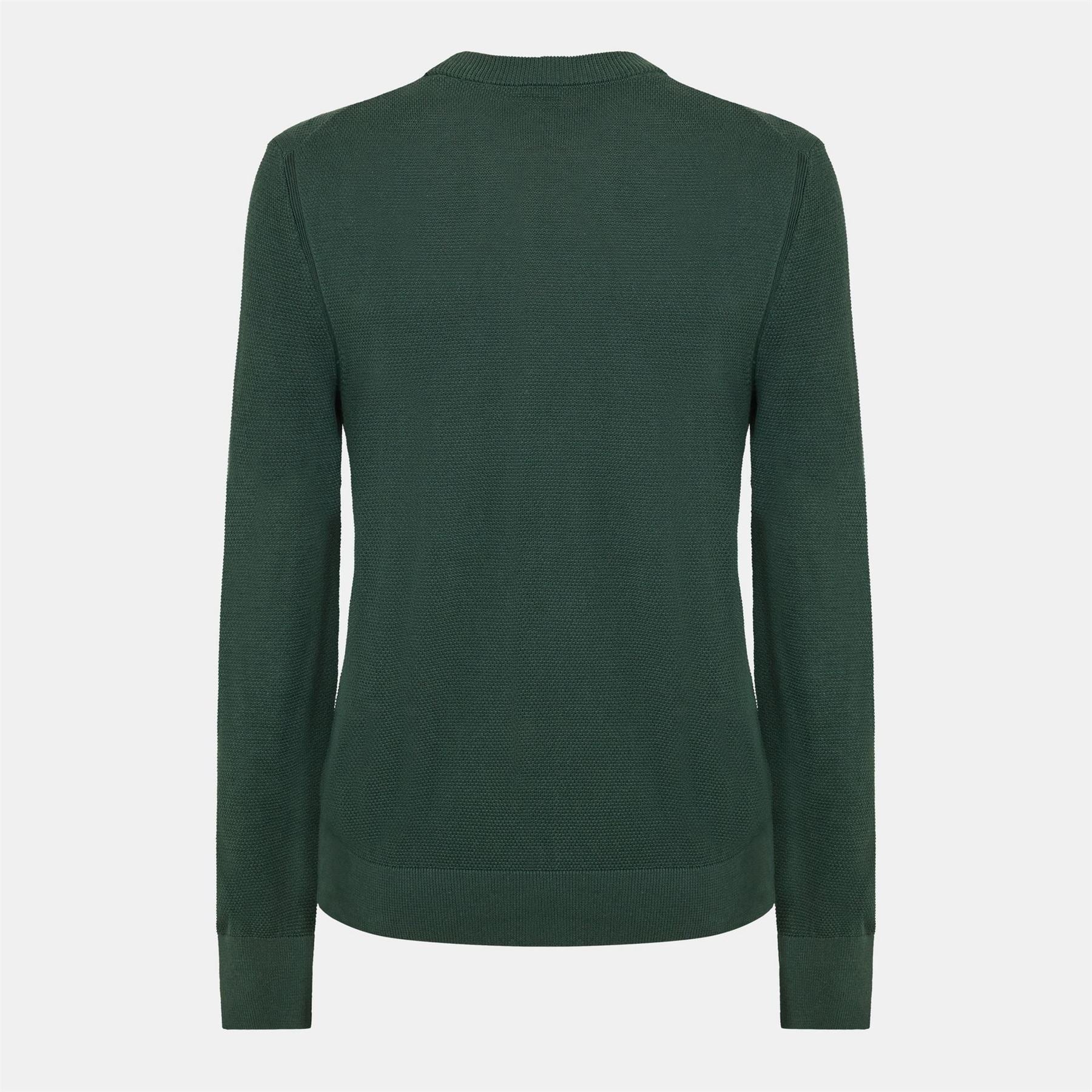 Boss Crew Neck Ribbed Collar Long Sleeve Sweater