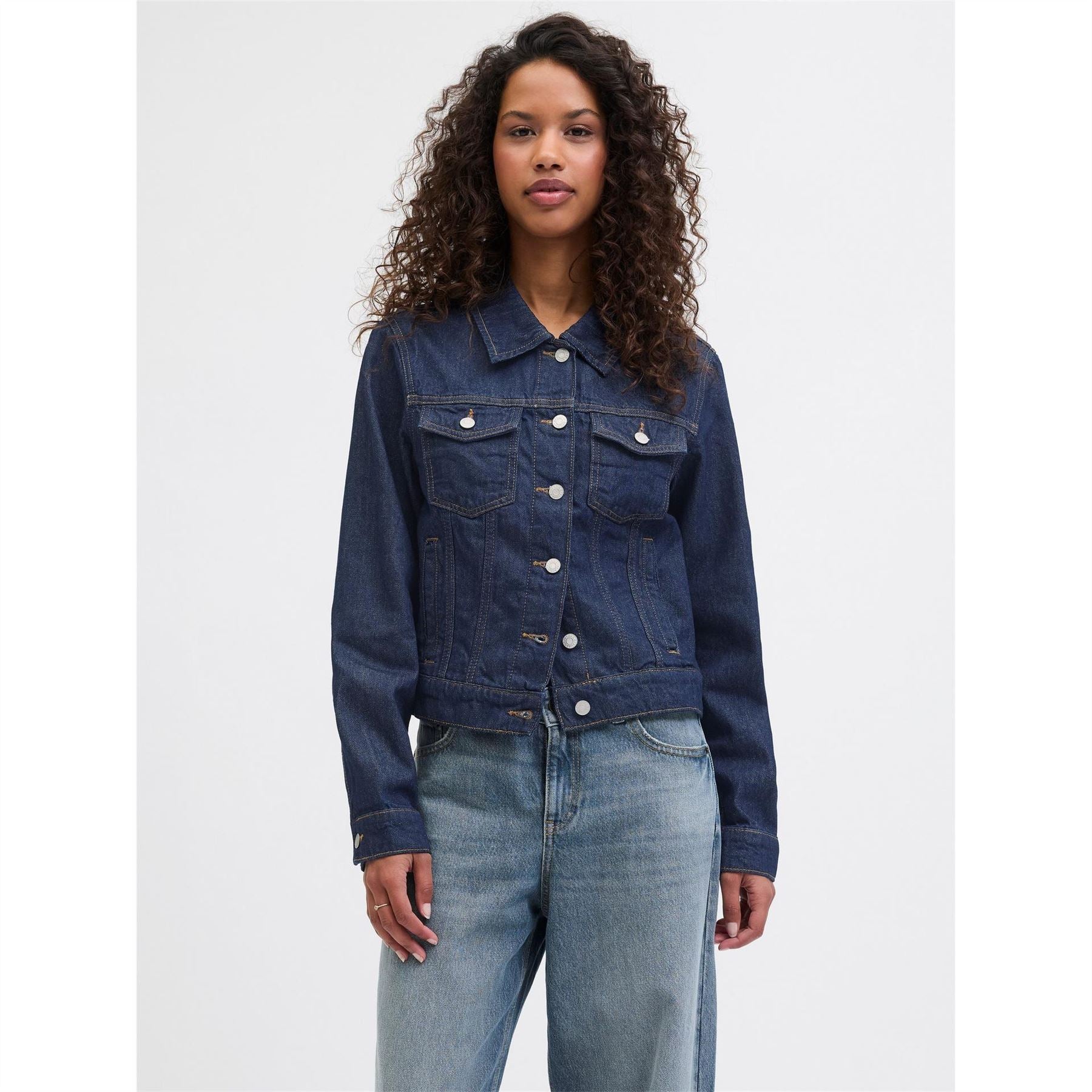 JJXX Solid Patterned Denim Jacket