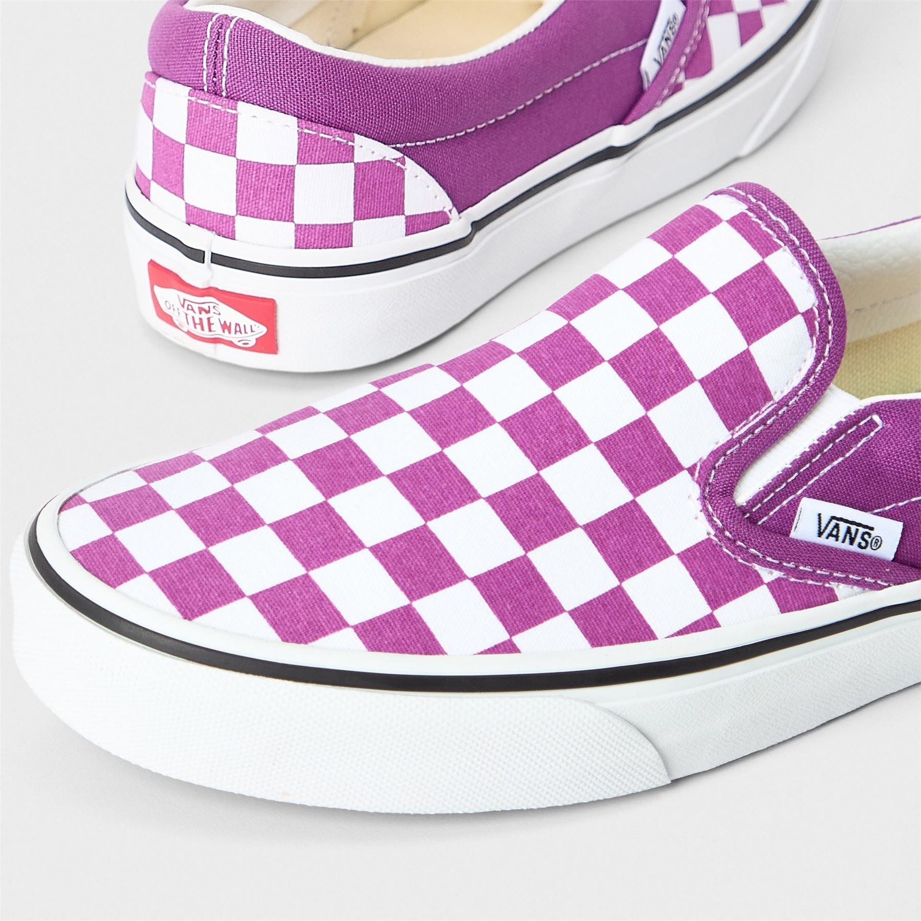 Vans Adults Classic Color Theory Checked Canvasas Slip On Trainers