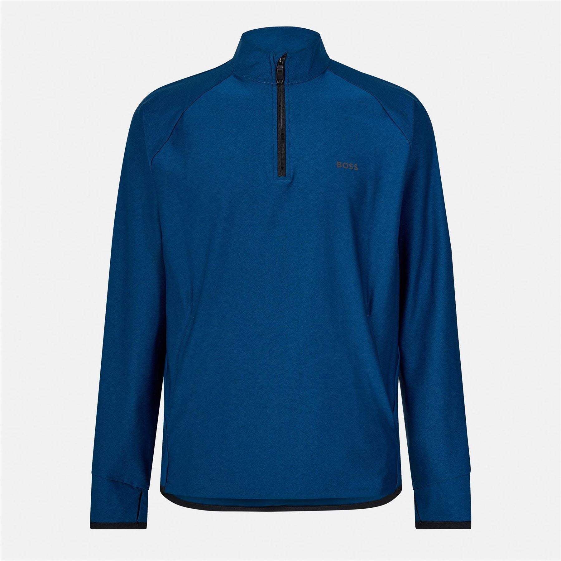 Boss Sweat Active Zip Neck Raglan Sleeve Sweatshirt
