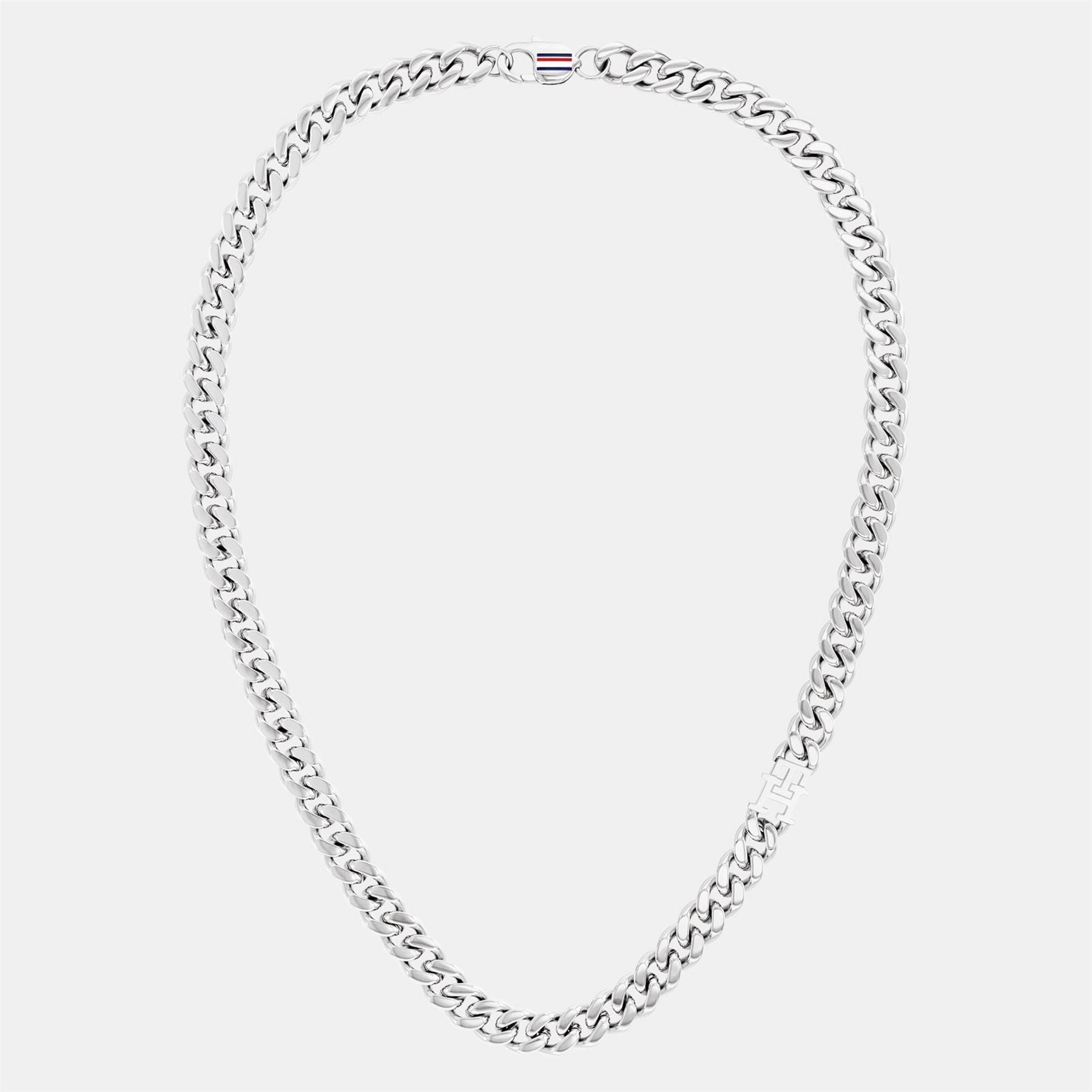 Tommy Hilfiger Hilfiger Men’s Th85 Stainless Steel Curb Chain Necklace