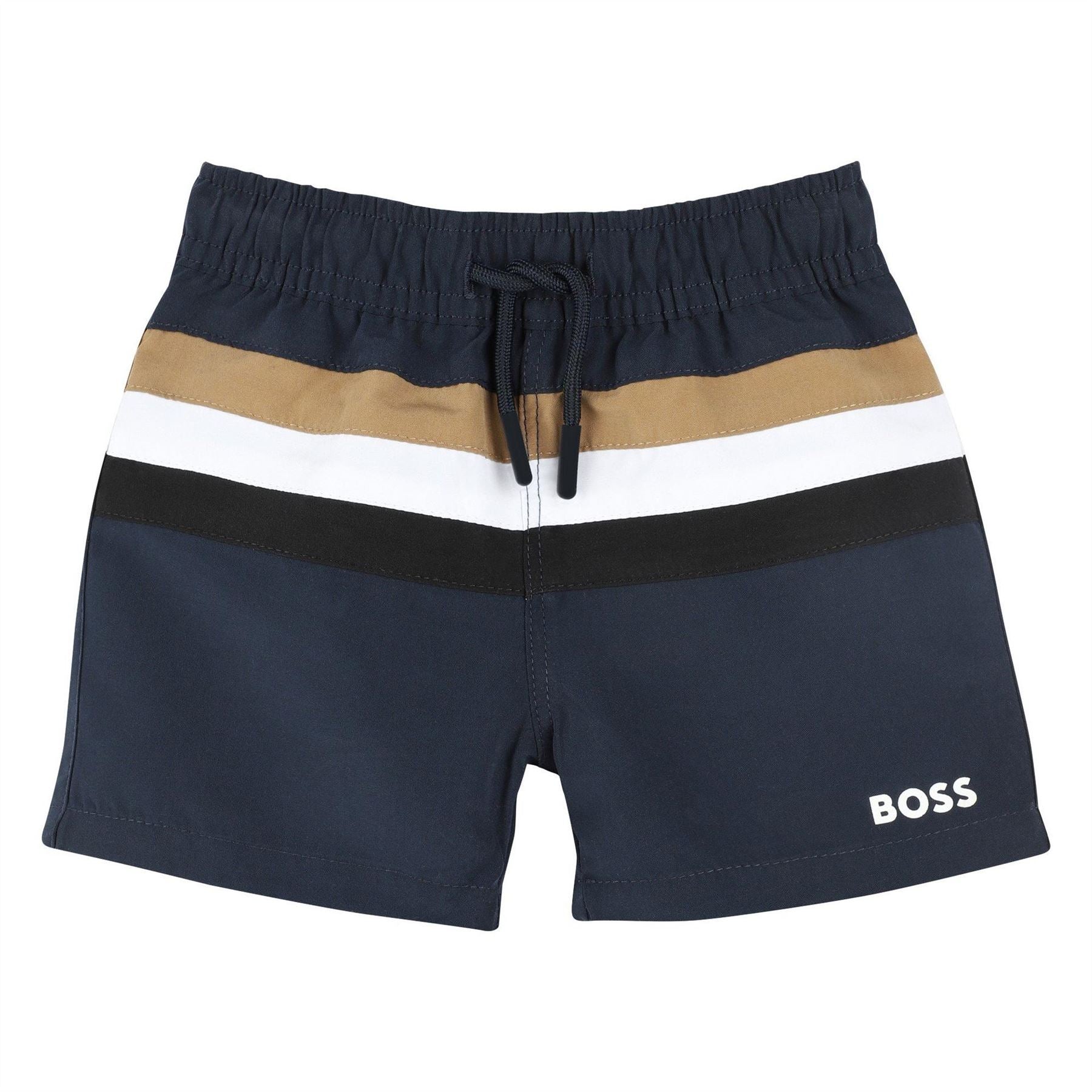 Boss Stripe Swimming Shorts, Stripe Design
