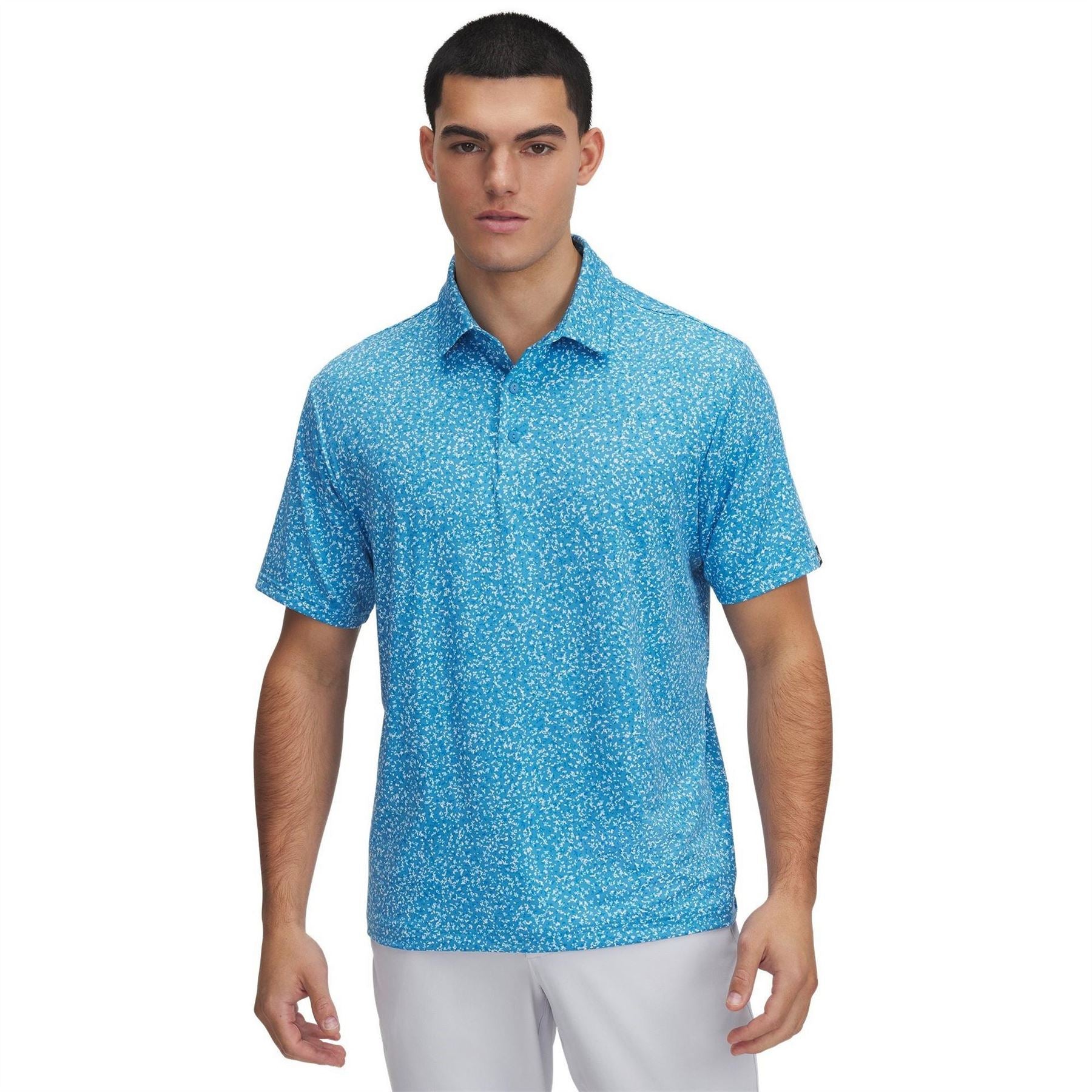 Under Armour Printed Collared Neck Short Sleeve Polo Shirt