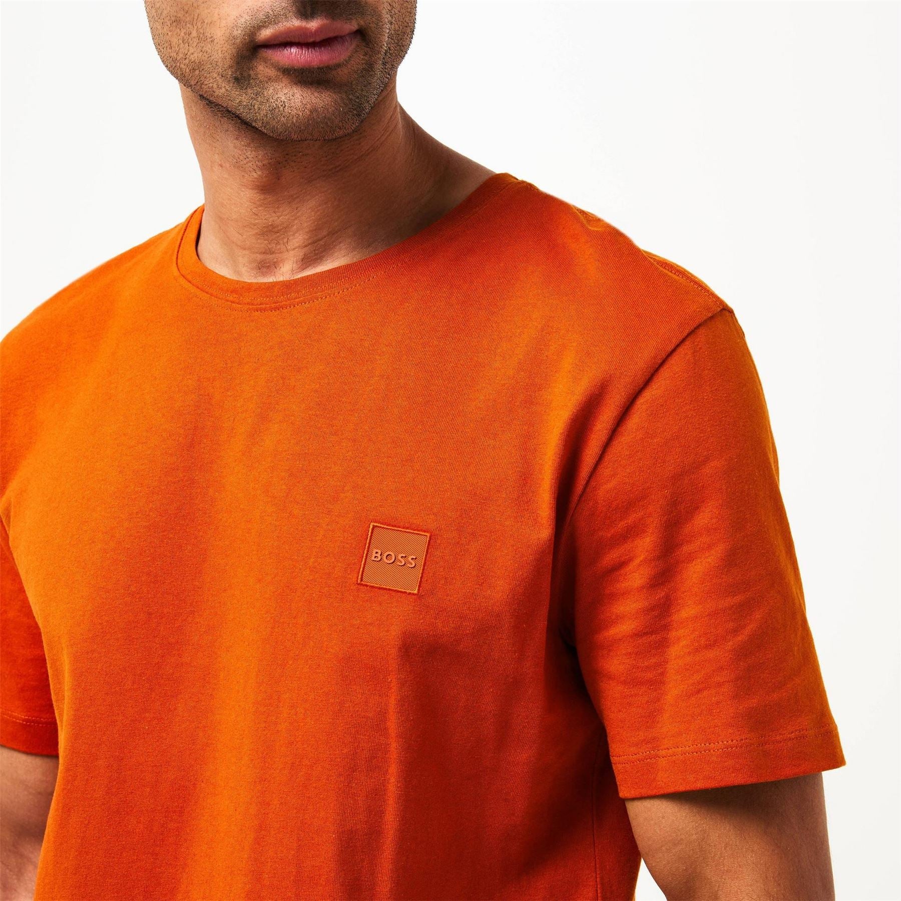 Boss BOSS ORANGE Tales T Shirt with Logo Patch Premium Cotton