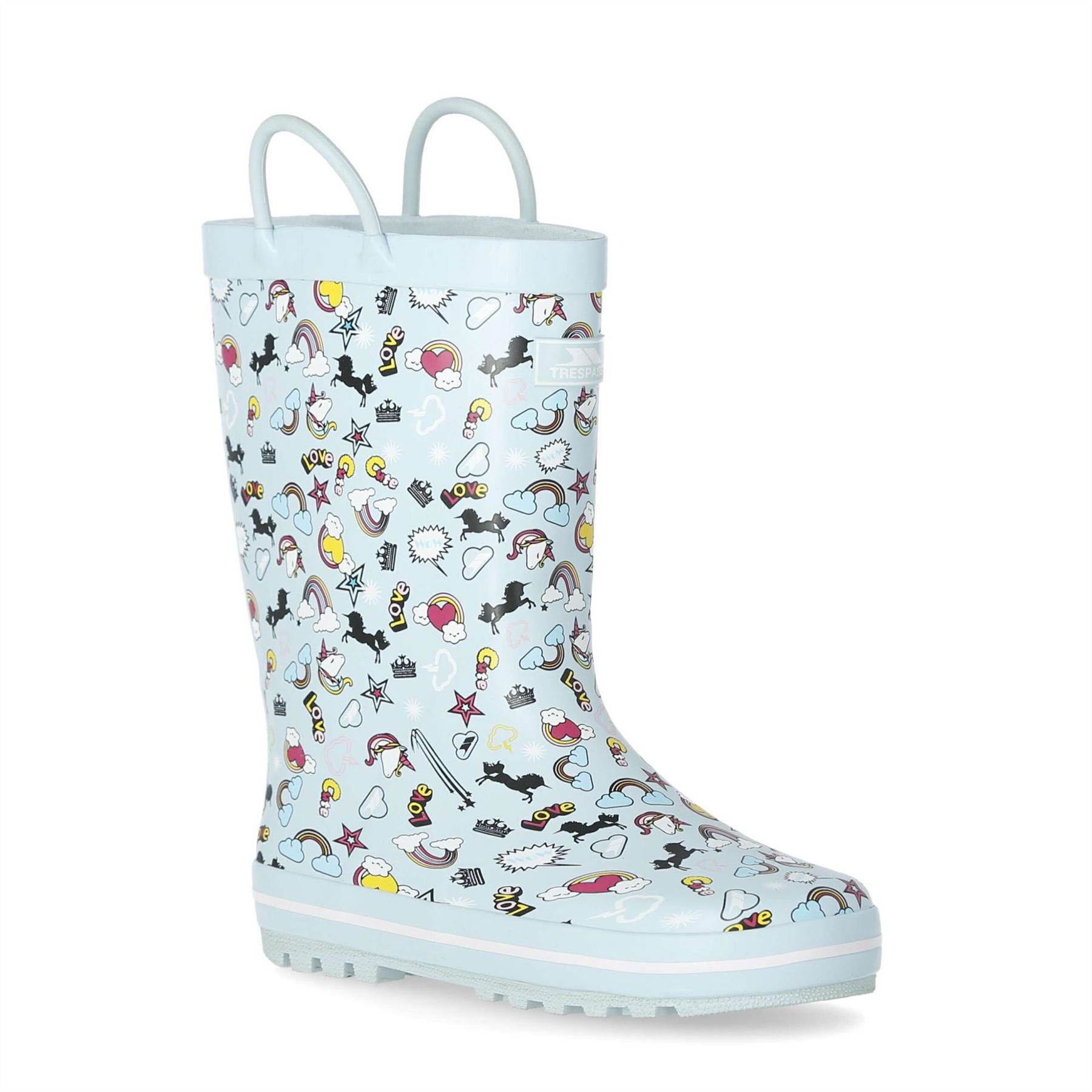 Trespass Starryton Heart Graphic Wellington Boots