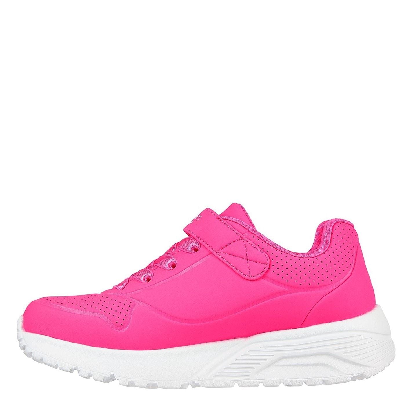 Skechers Duraleather W Metallic Heel Lace Up Low Top Trainers Girls