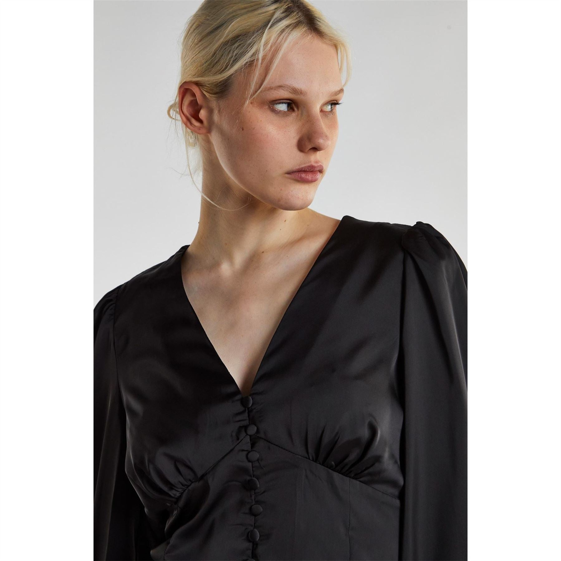 Glamorous Satin Long Sleeve Top