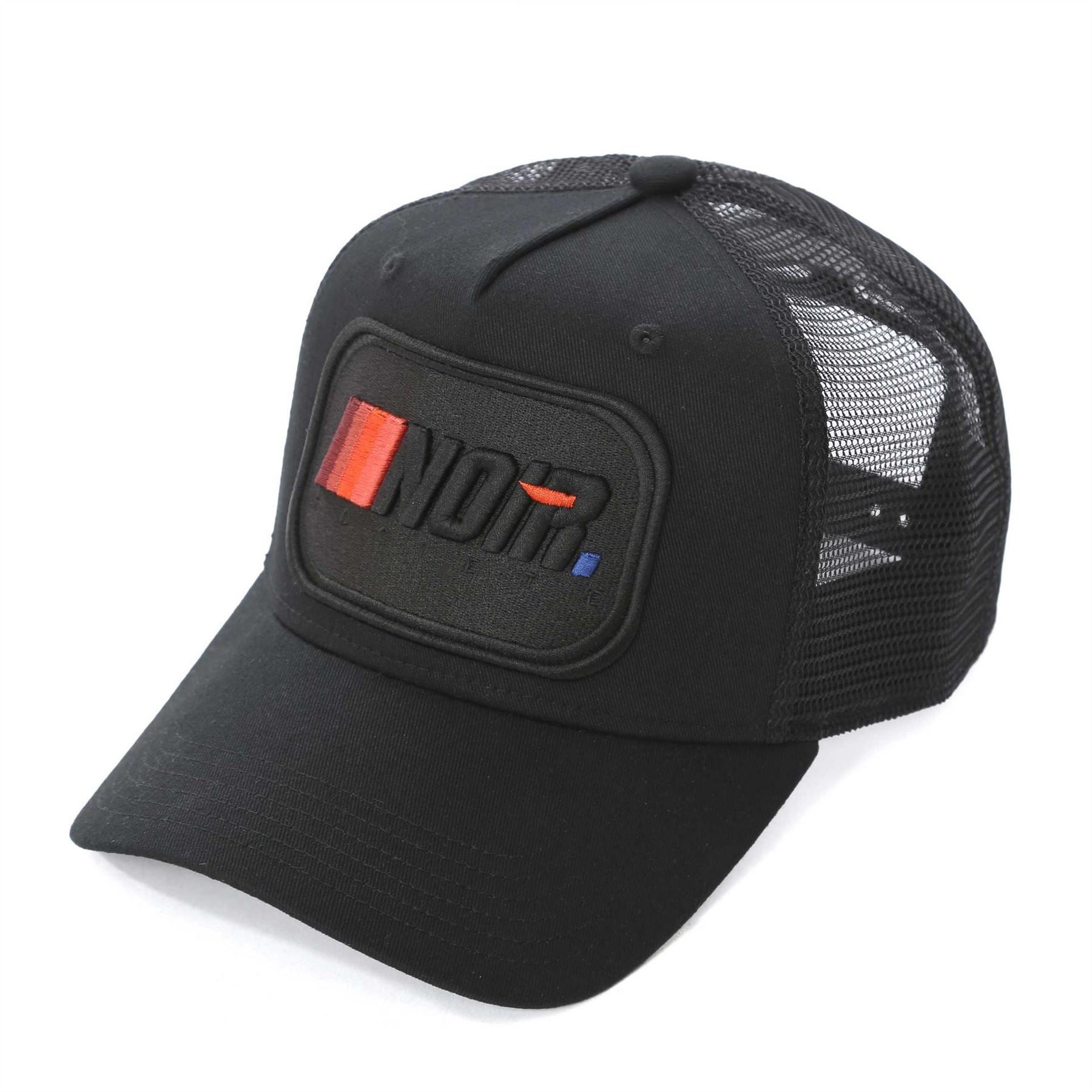 Societe Noir Logo Mesh Pre Curved Brim Trucker Cap
