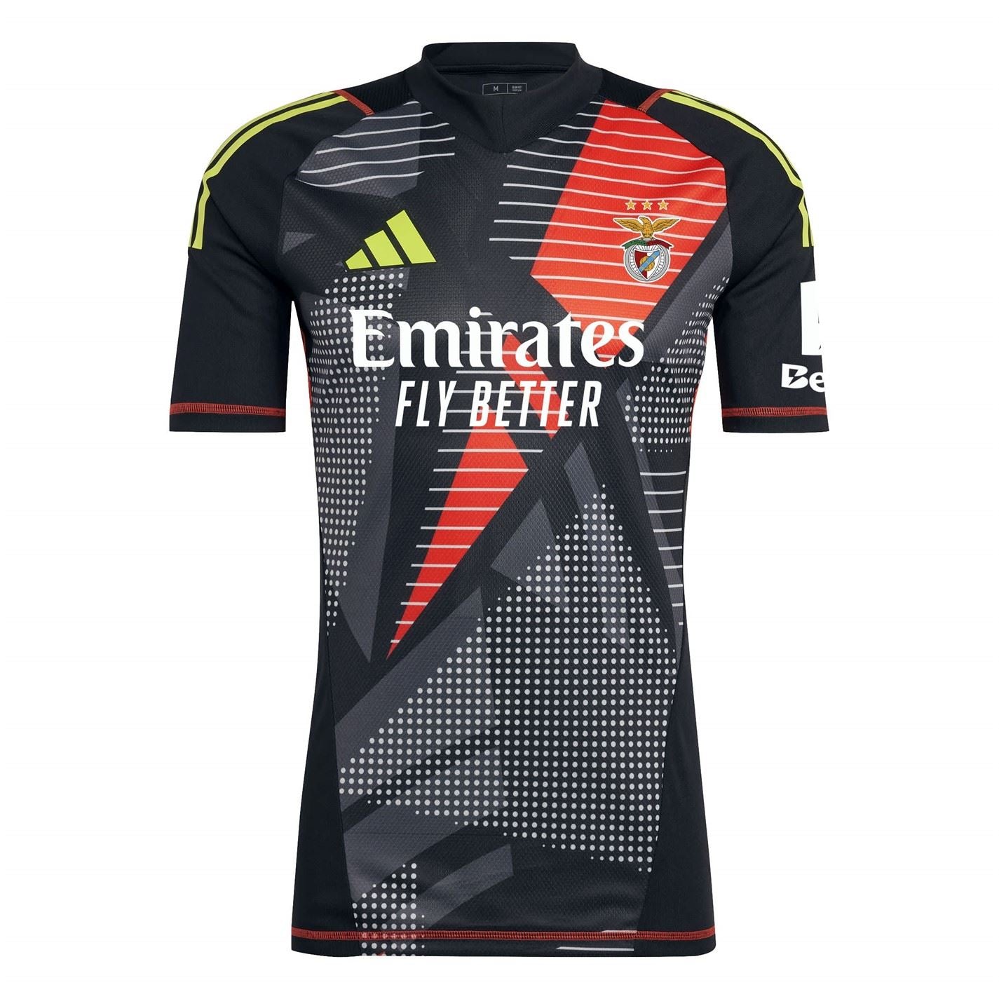 adidas Benfica Short Sleeve Goalkeeper Shirt 2024 2025 Adults