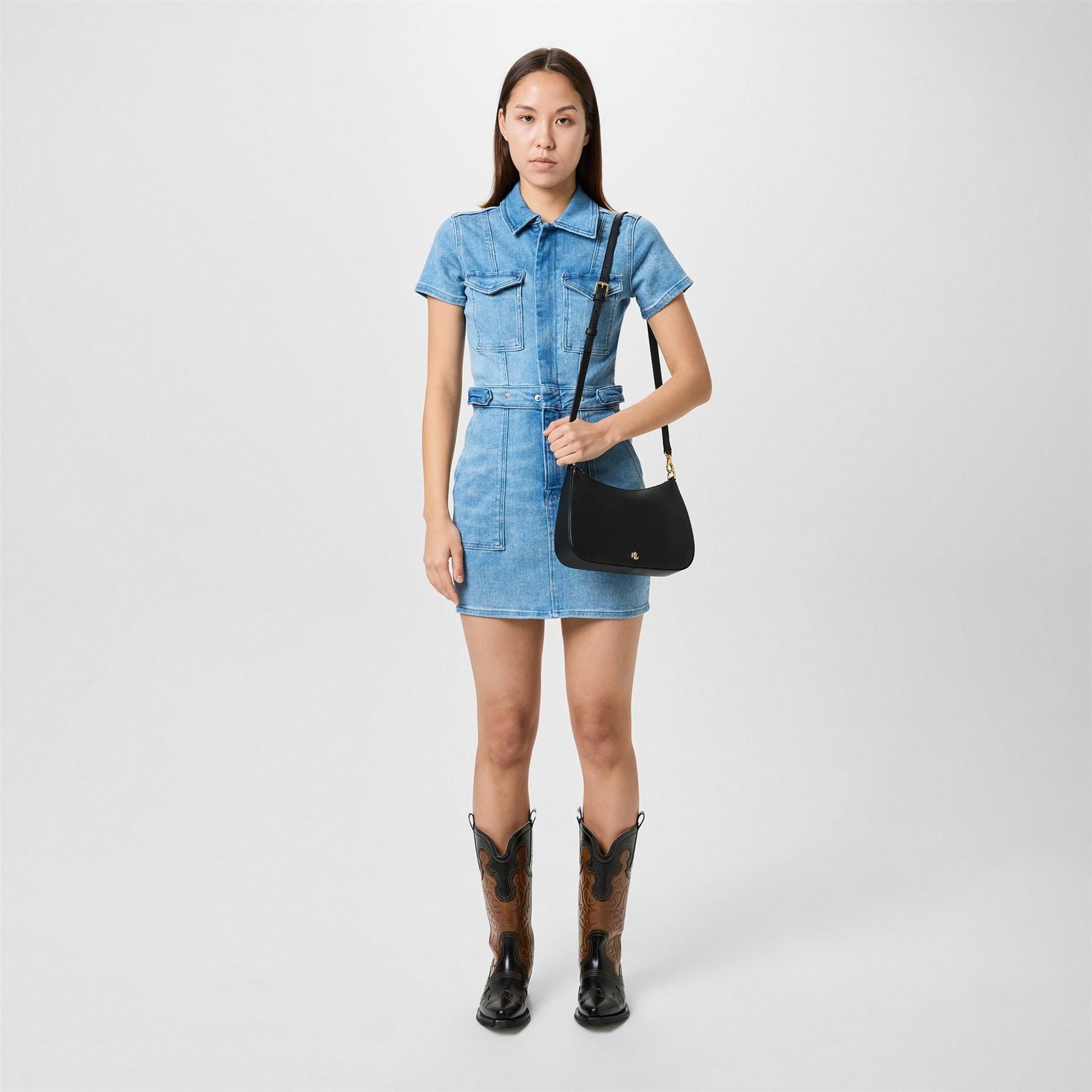 Lauren by Ralph Lauren Danni Leather Shoulder Bag