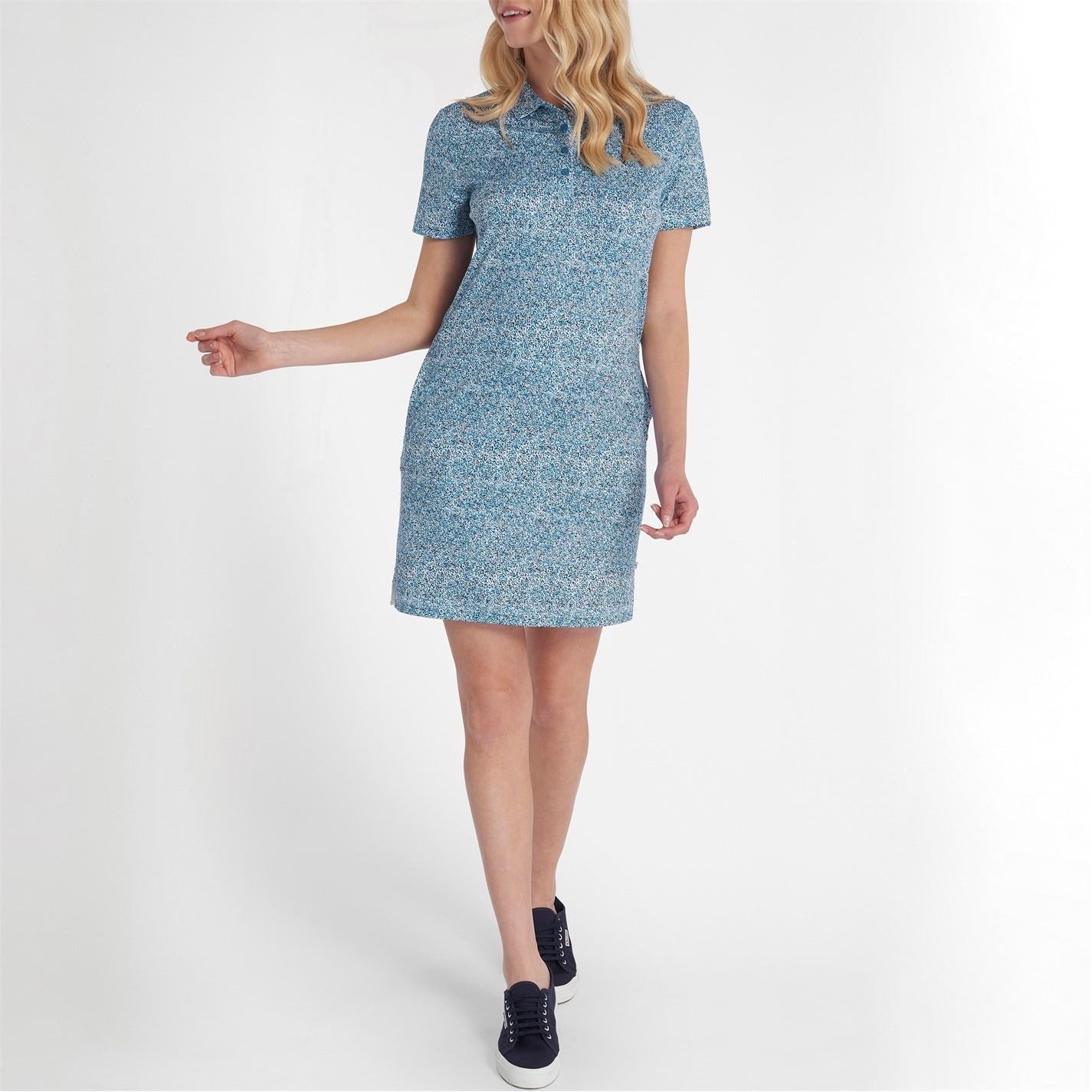 Calvin Klein Golf Hamlin Collared Neck Knee Length T-Shirt Dress