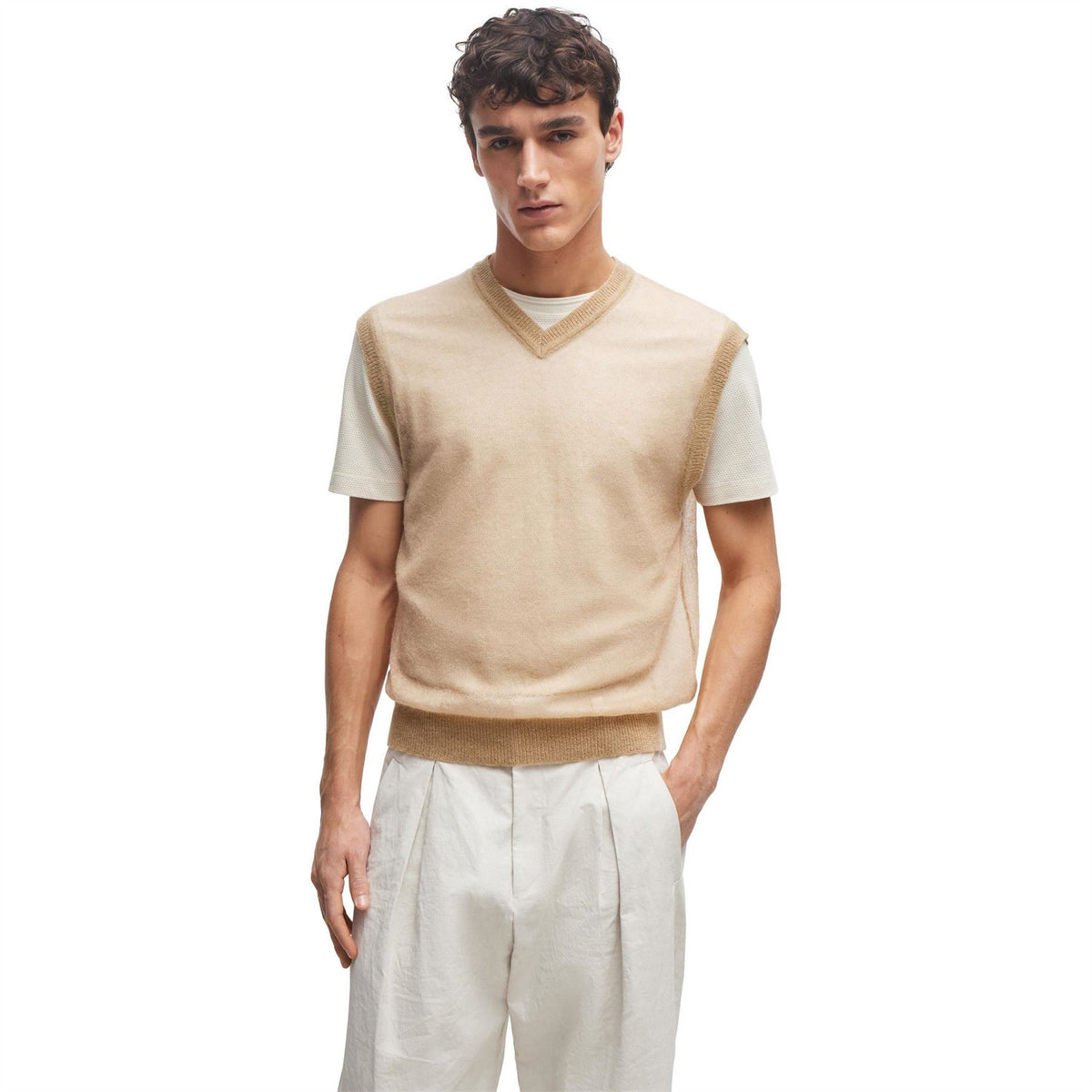 Boss Lucid Ribbed Knitted Top