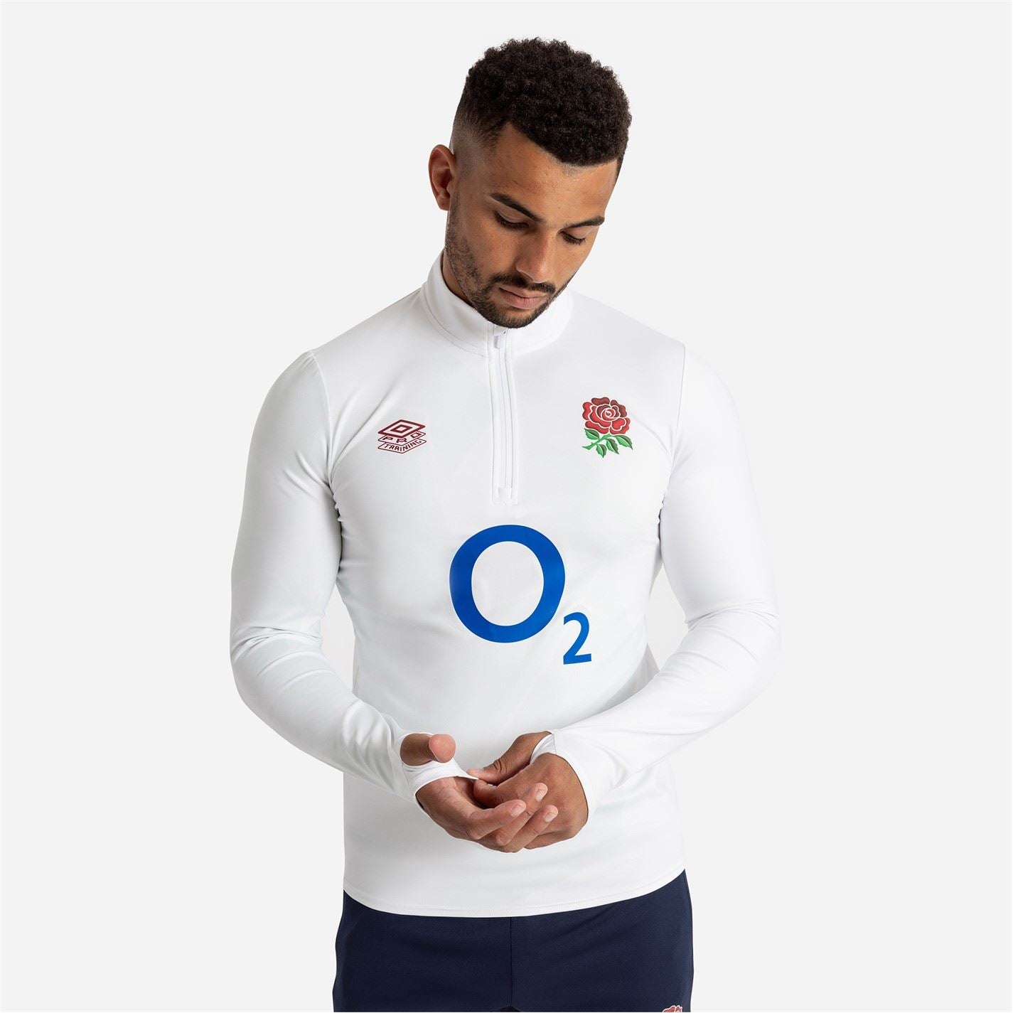 Umbro England Rugby Warm Up Mid Layer Top 2023 2024 Adults