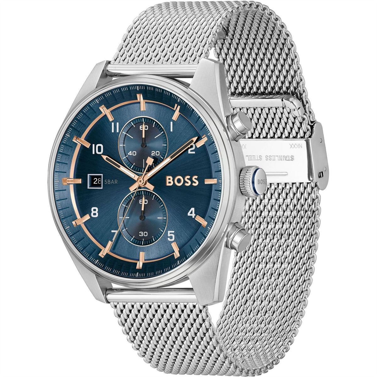 Boss Skytraveller 44mm Chronograph Water Resistant Analogue Quartz Watch